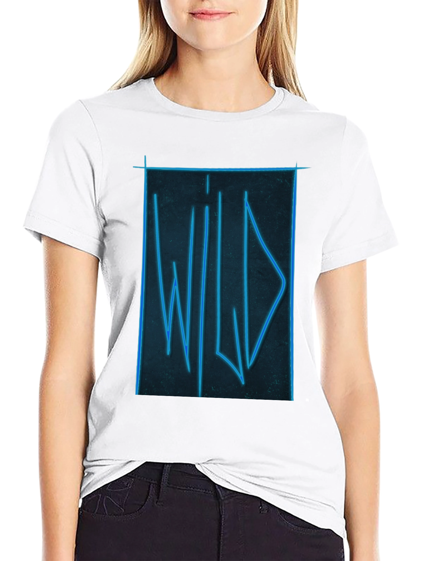 Black Wild Neon Graphic Tee - Soft Cotton view 9