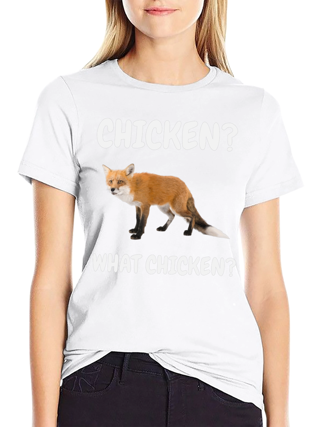 Black Chicken? What Chicken? Fox Graphic Tee view 9