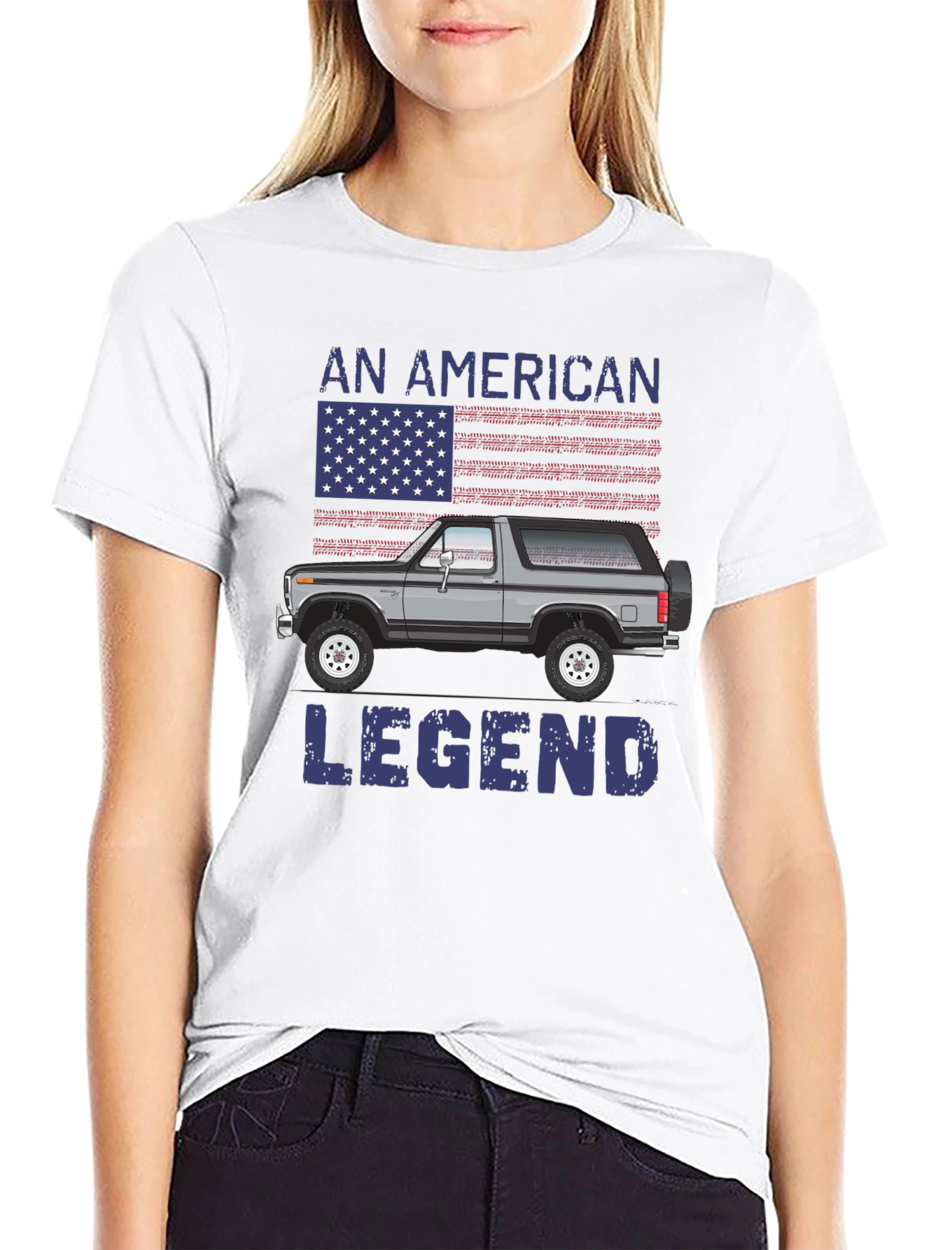 Black American Legend Truck T-Shirt view 9