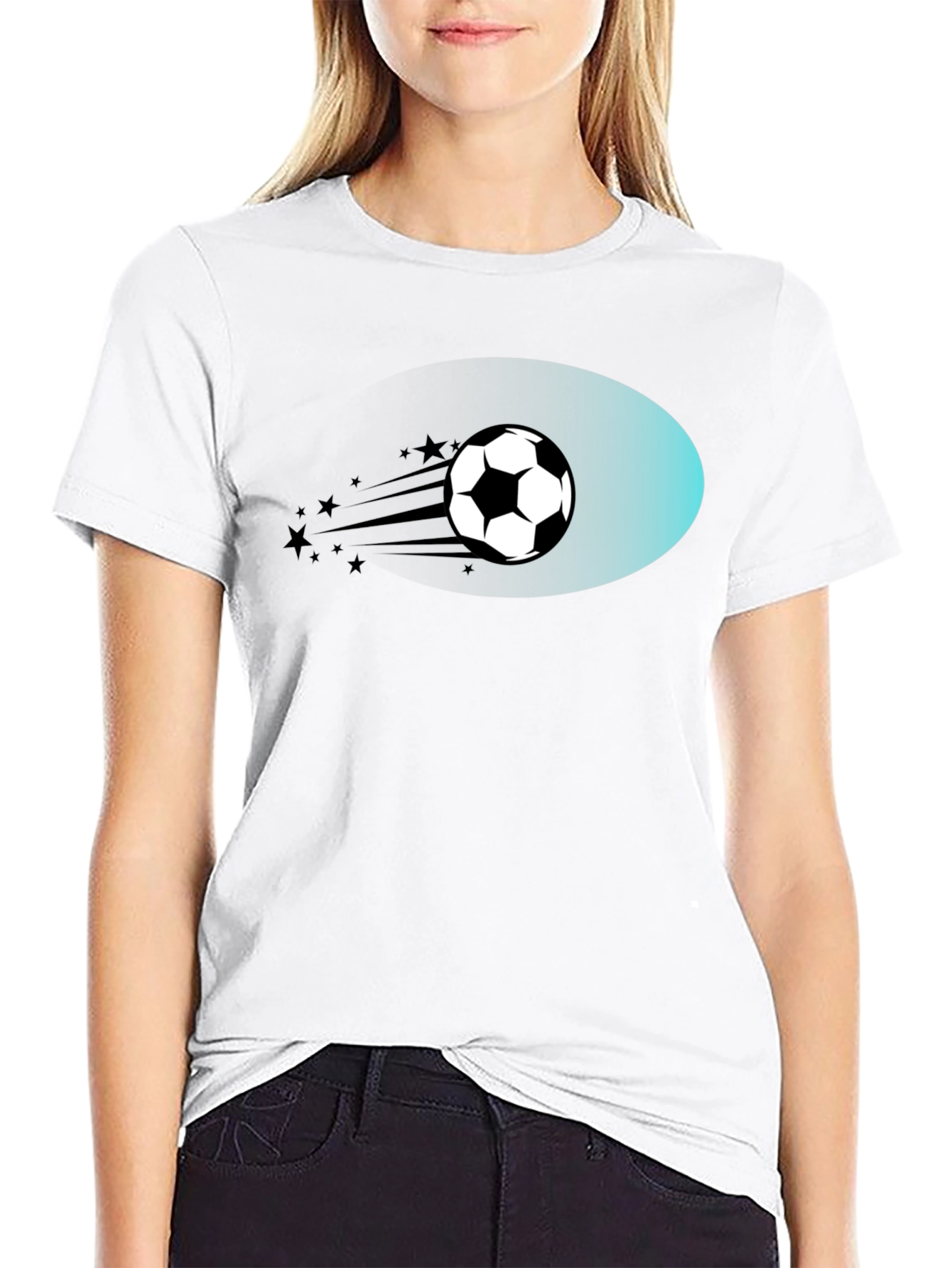 Black Soccer Ball T-Shirt - Black Graphic Tee view 9