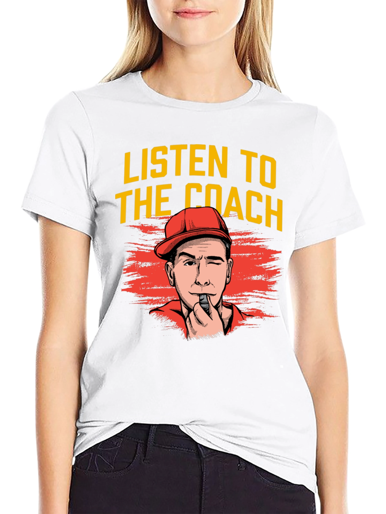 Black Listen To The Coach T-Shirt Funny Cartoon Tee view 9