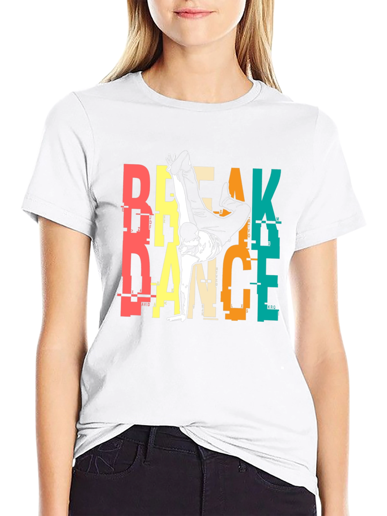 Black Breakdance Graphic Print Tee - Urban Style view 9