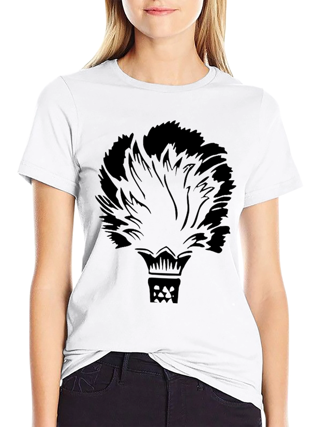 Black Black Graphic Tee - Crown & Feathers Design view 9