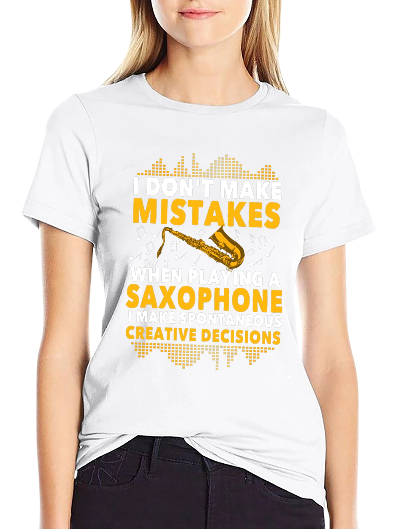 Black Saxophone Player's Creative Decision T-Shirt view 9