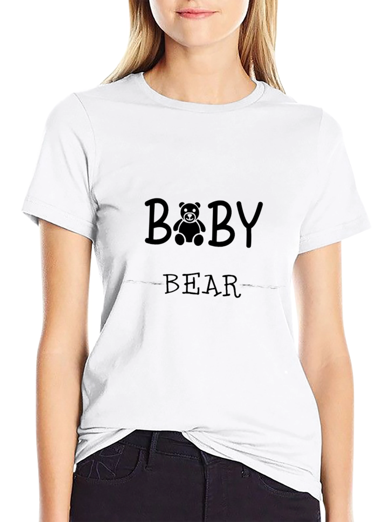Black Baby Bear Black T-Shirt - Soft Cotton Tee view 9