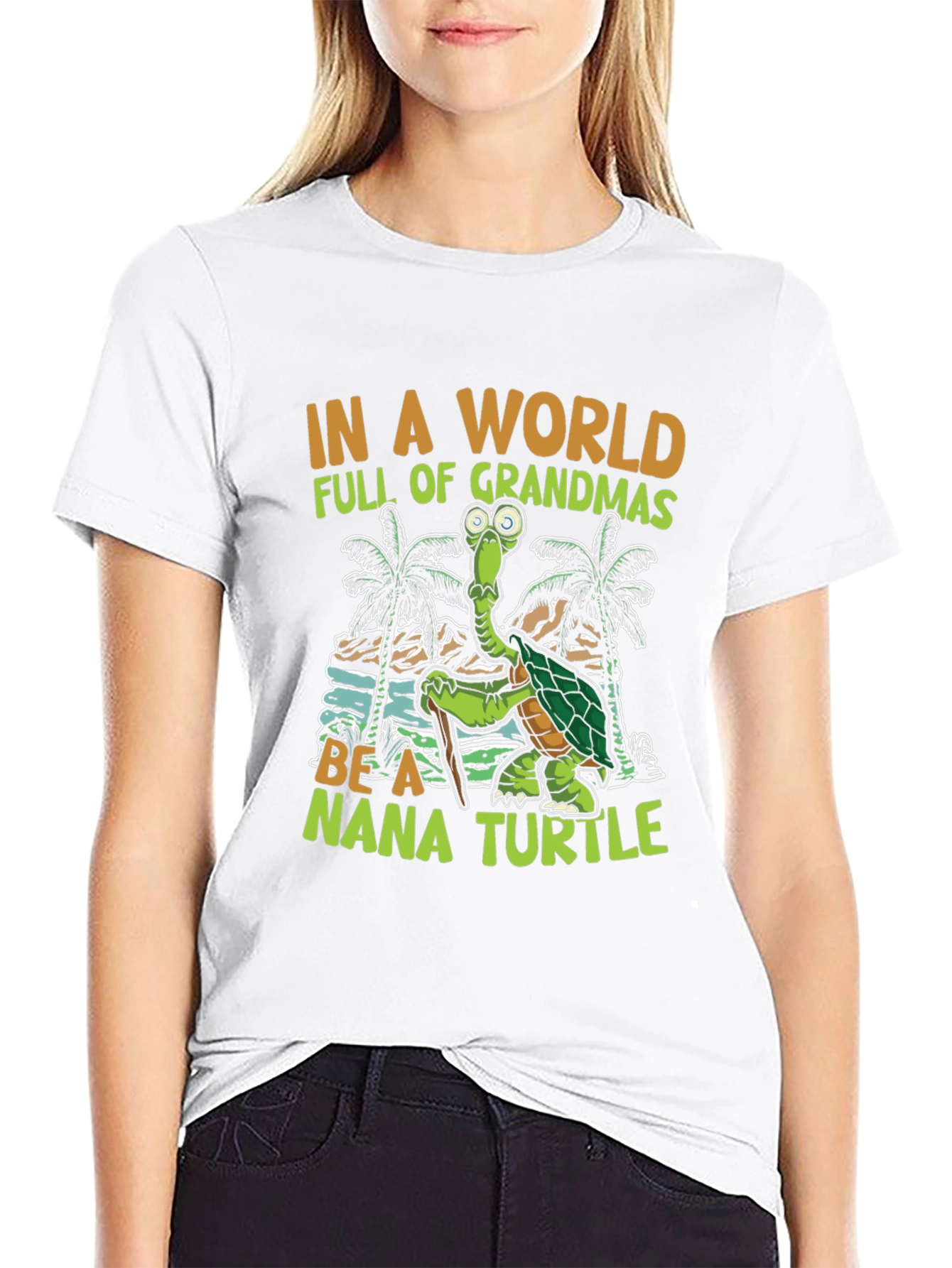 Black Nana Turtle T-Shirt view 9