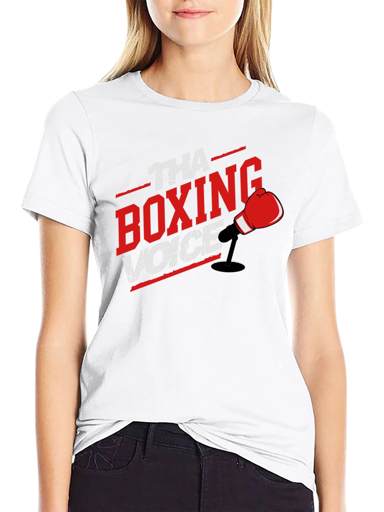 Black Tha Boxing Voice T-Shirt view 9