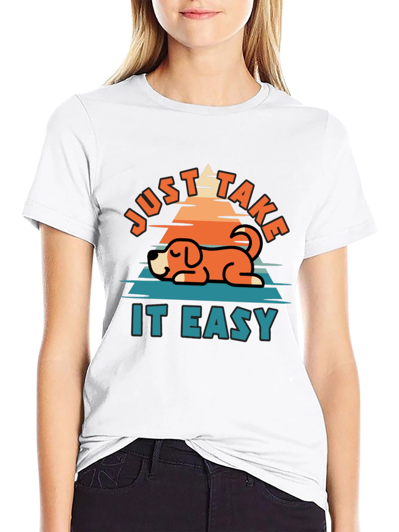 Black Just Take It Easy Dog Graphic Tee - Comfort & Style view 9