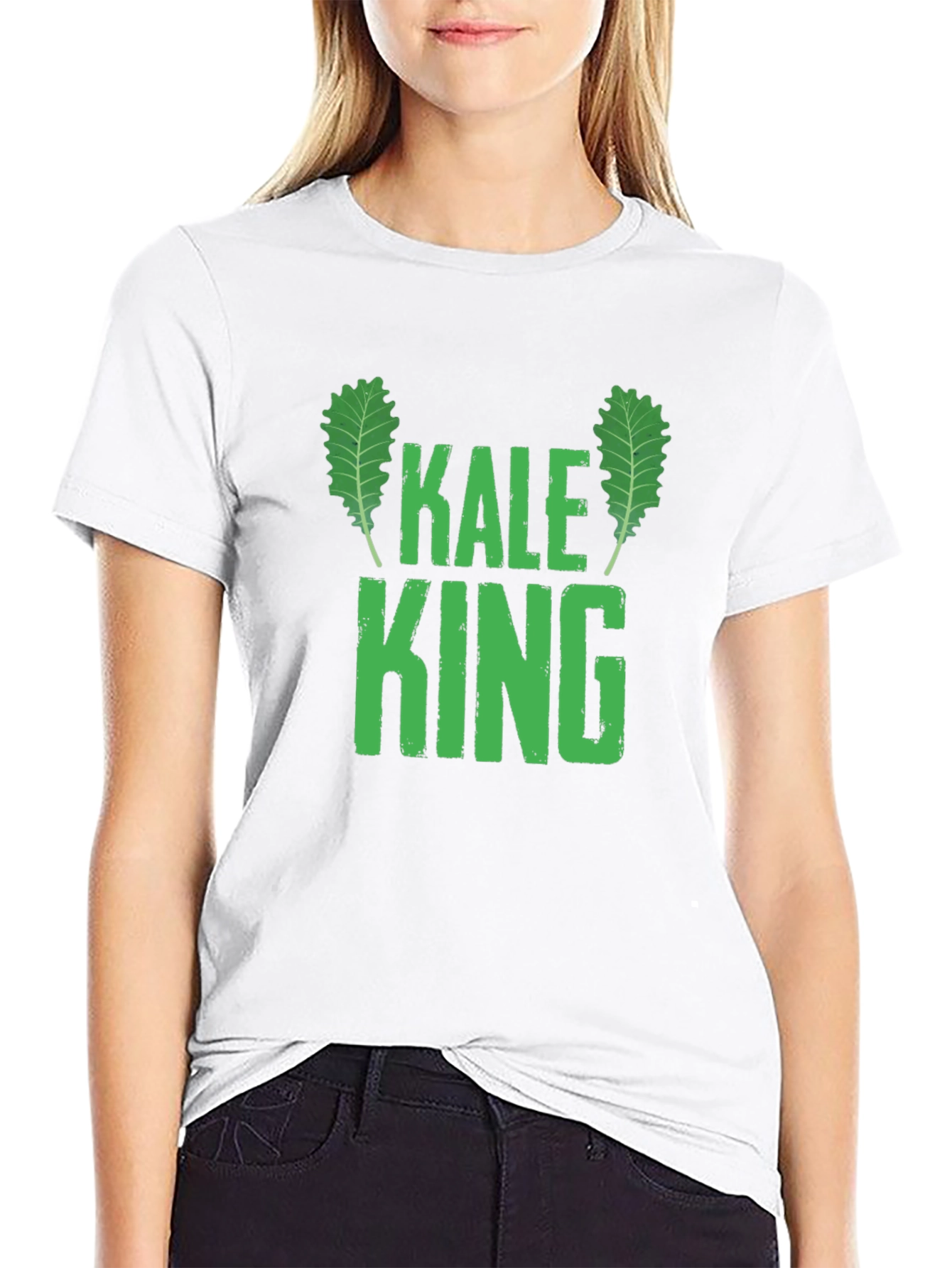 Black Kale King Black T-Shirt - Healthy Eater Tee view 9