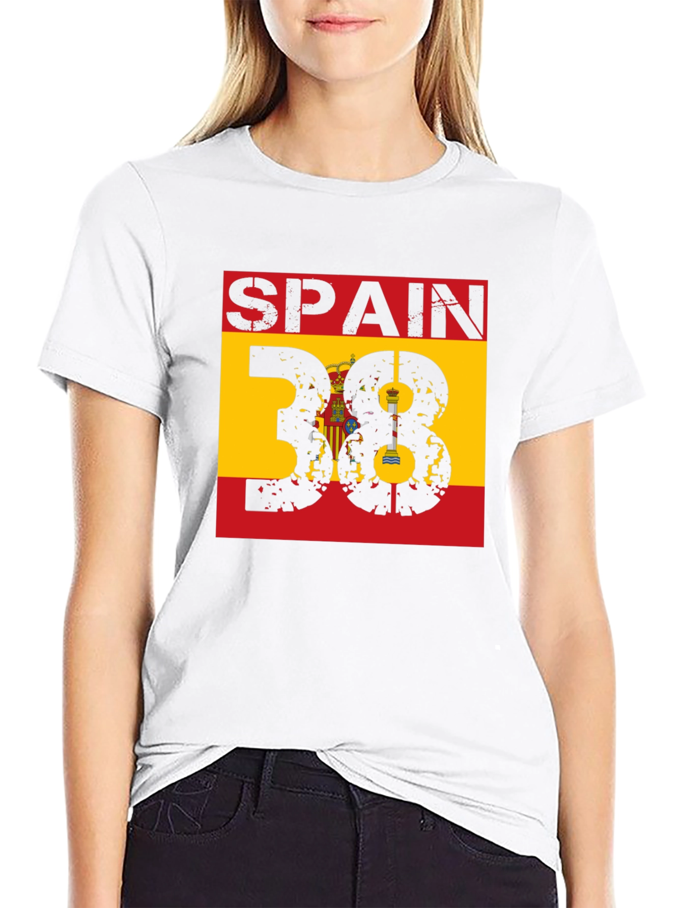 Spain 38 Graphic T-Shirt - Men's Black Tee - 9