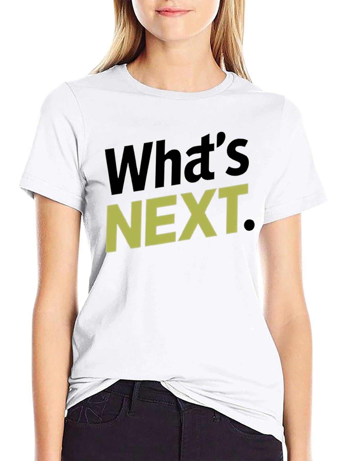 Black What's Next T-Shirt, Graphic Tee, Casual Wear view 9