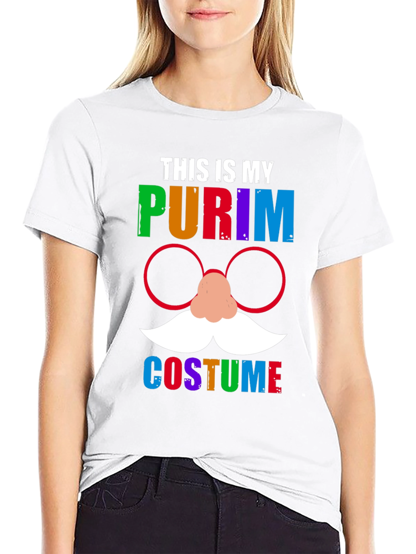 Black This is My Purim Costume T-Shirt view 9