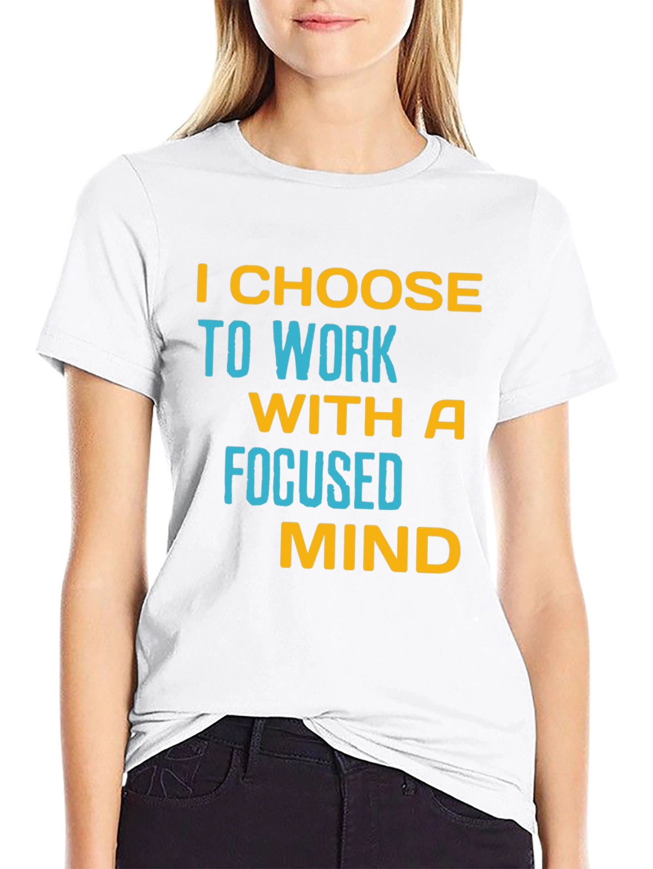 Black Focused Mind T-Shirt - Motivational Black Tee view 9