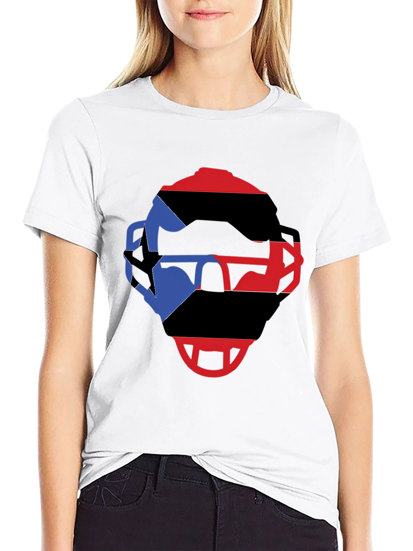 Black Helmet Graphic T-Shirt - Bold Colors view 9