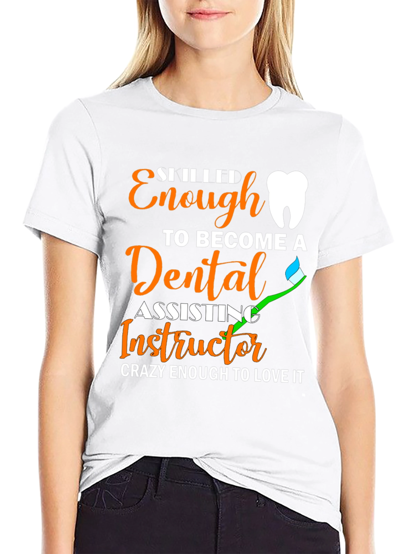 Black Dental Assisting Instructor Graphic Tee view 9