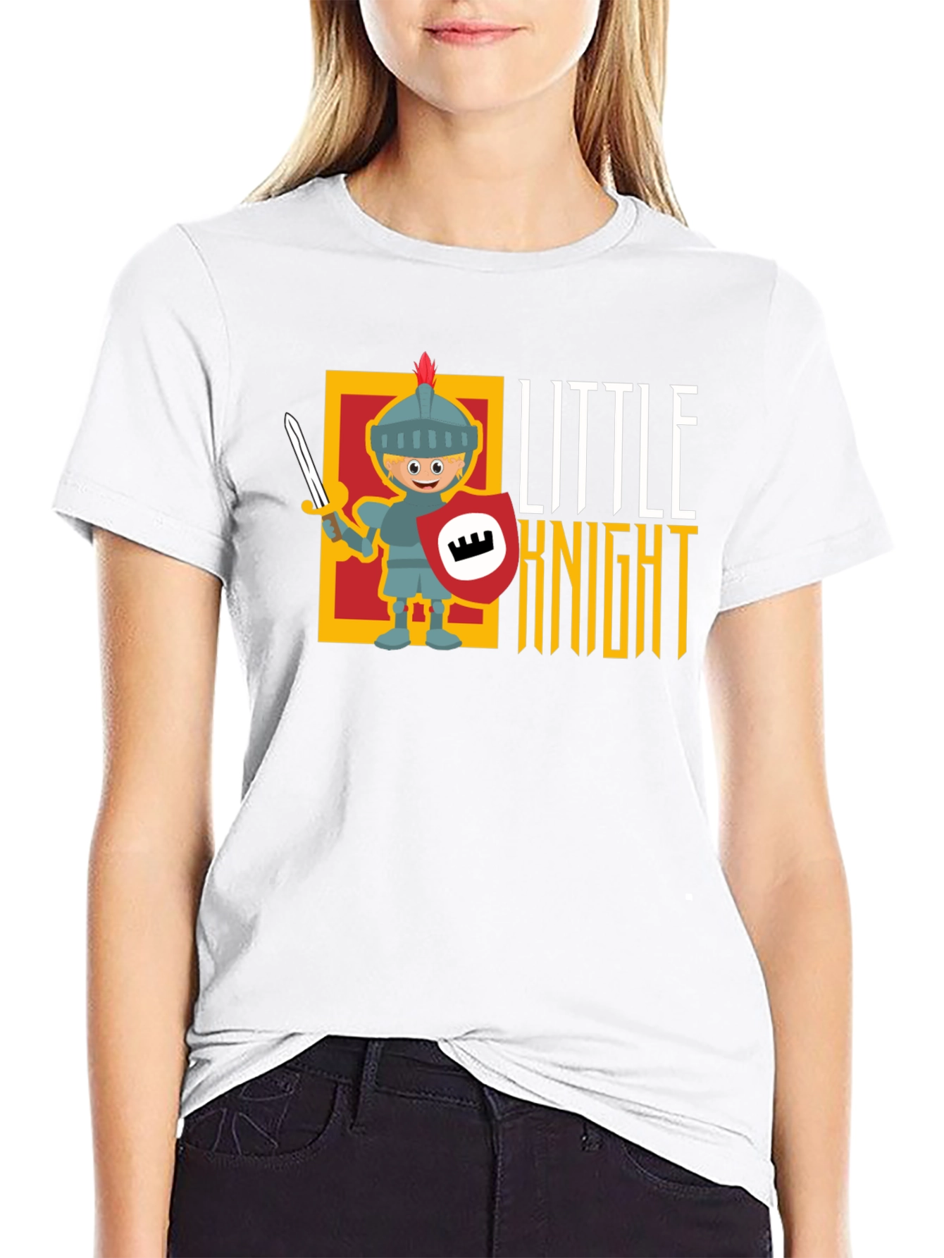 Black Little Knight Black T-Shirt view 9