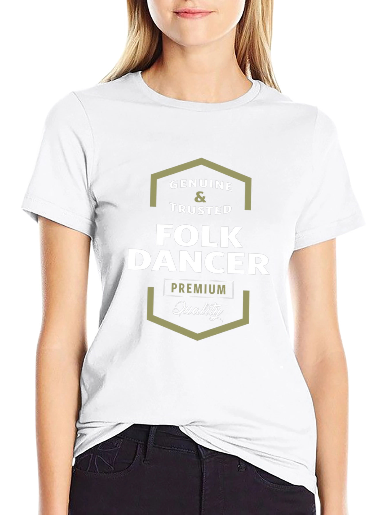 Black Genuine Folk Dancer Premium Quality T-Shirt view 9