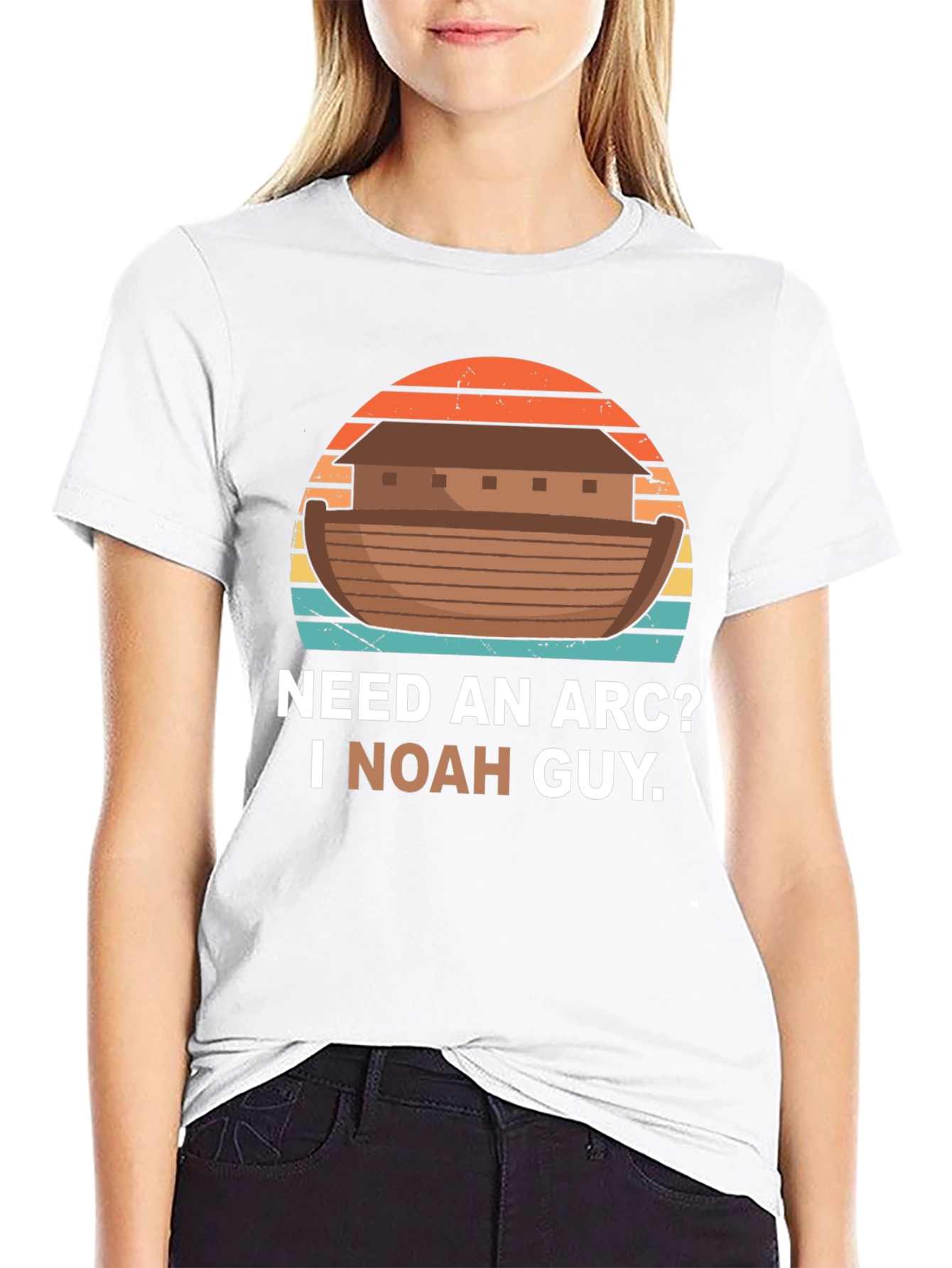 Black Need An Arc? I Noah Guy T-Shirt view 9