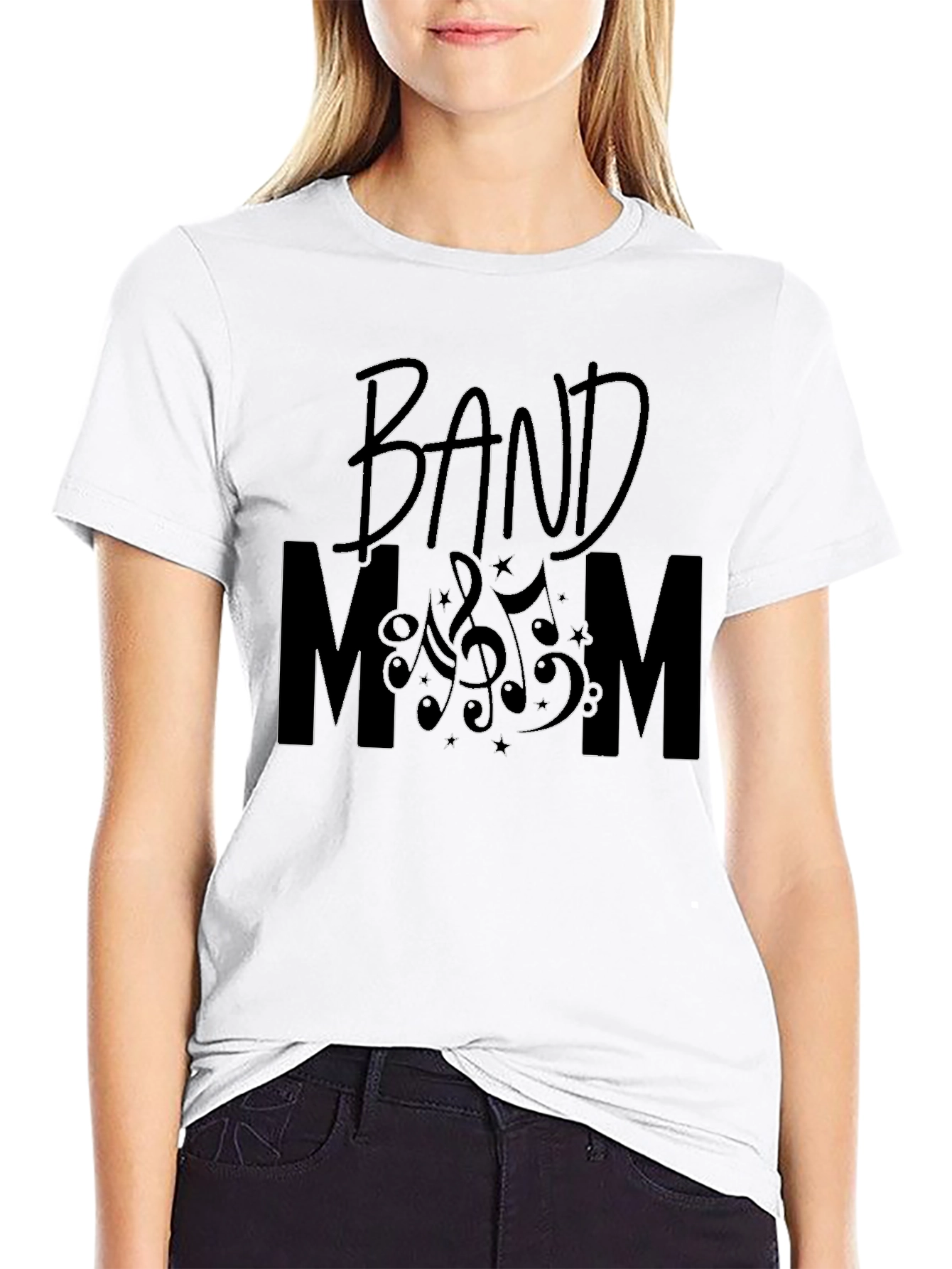 Black Band Mom T-Shirt - Music Lover Tee view 9