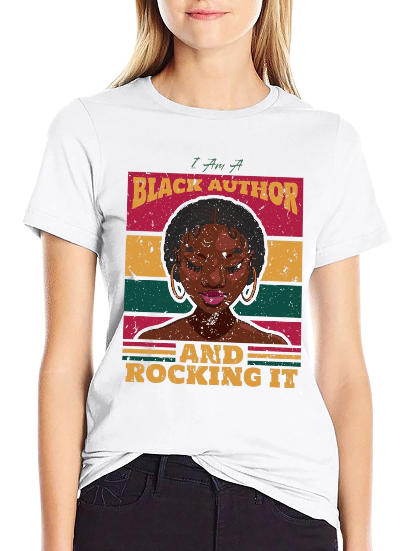 Black Black Author Rocking It T-Shirt view 9