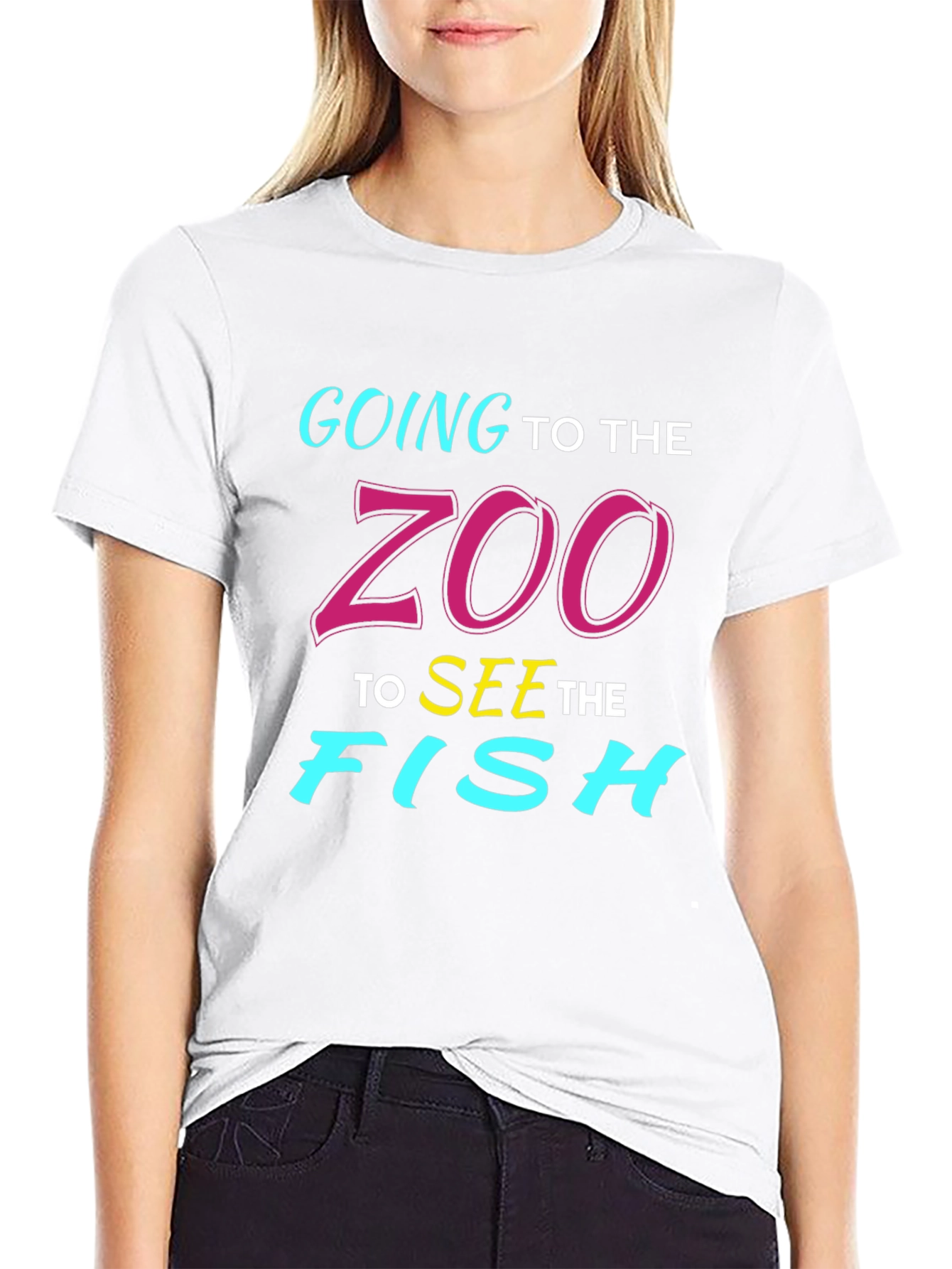 Black Zoo Trip T-Shirt: Going to See the Fish! view 9