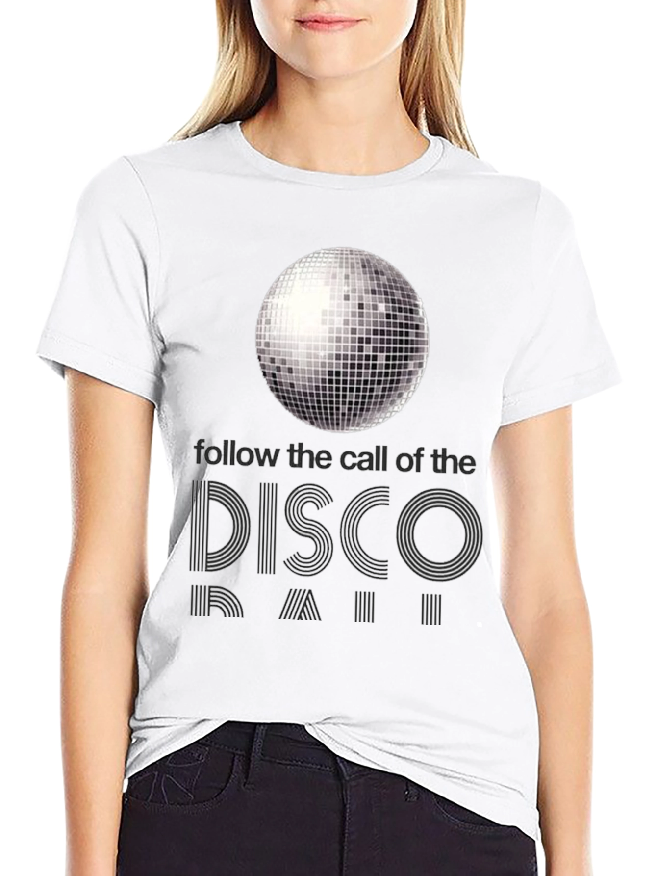 Black Disco Ball T-Shirt - Follow the Call view 9
