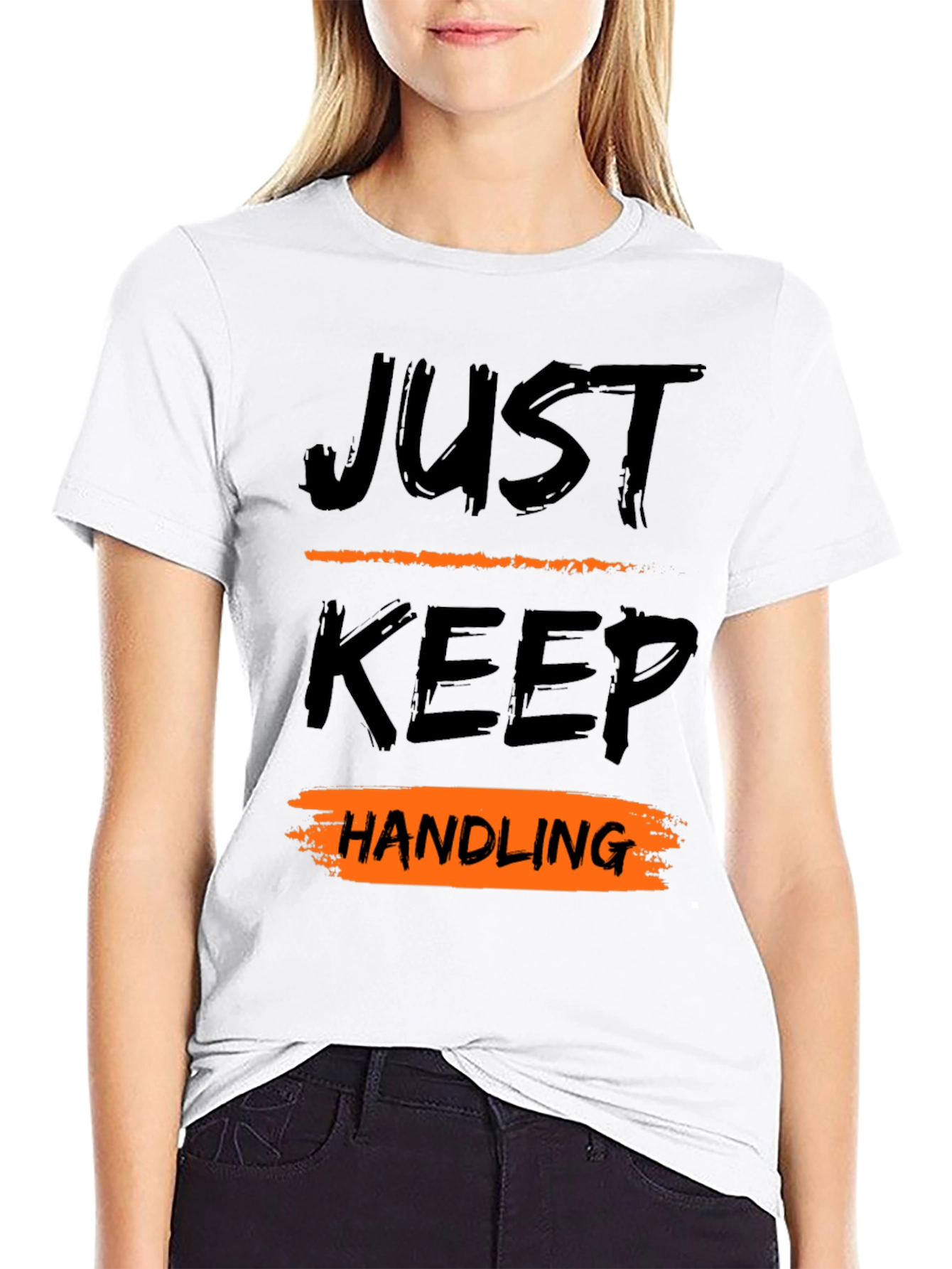 Black Just Keep Handling Graphic Tee view 9