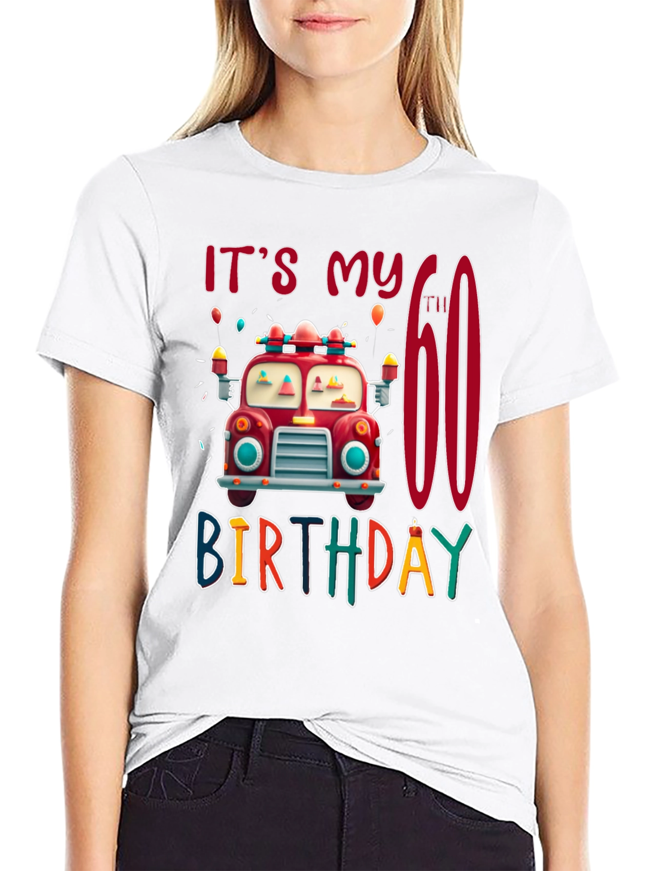 It's My 60th Birthday Fire Truck T-Shirt - 9