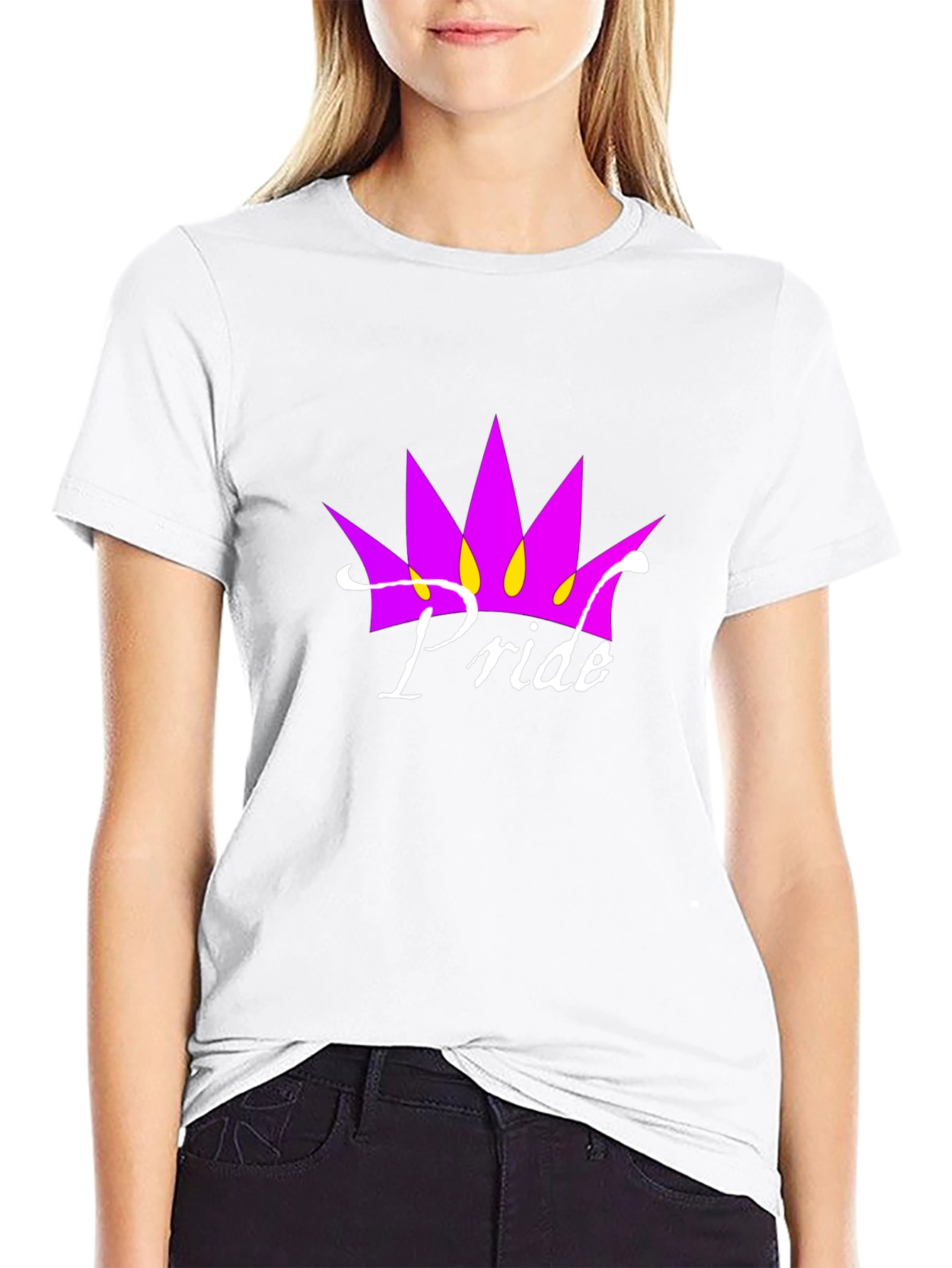 Black Pride Crown Graphic Black T-Shirt view 9
