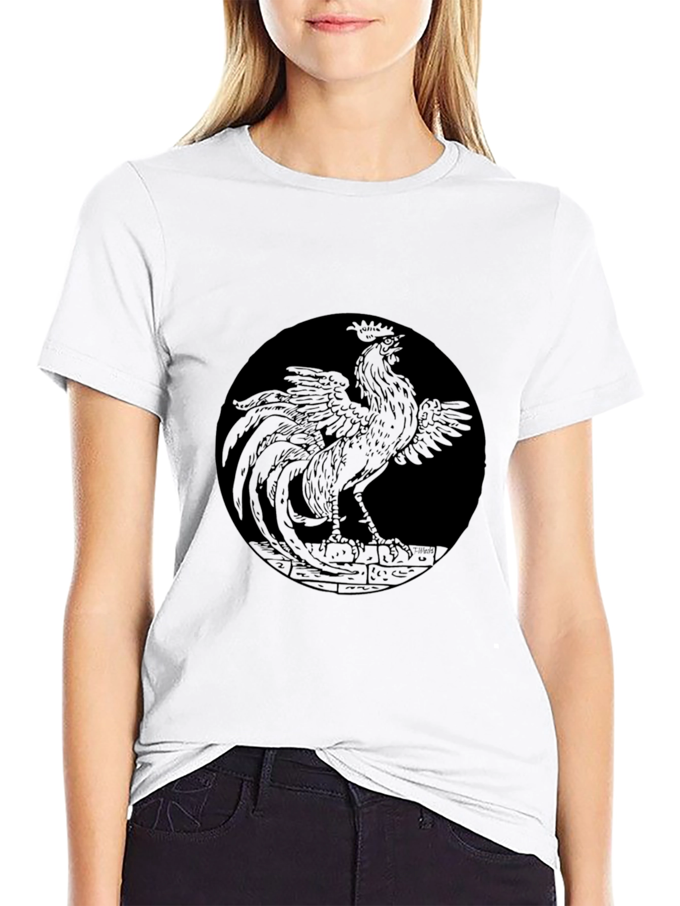 Black Black Rooster Graphic Tee - Men's Short Sleeve Shirt view 9