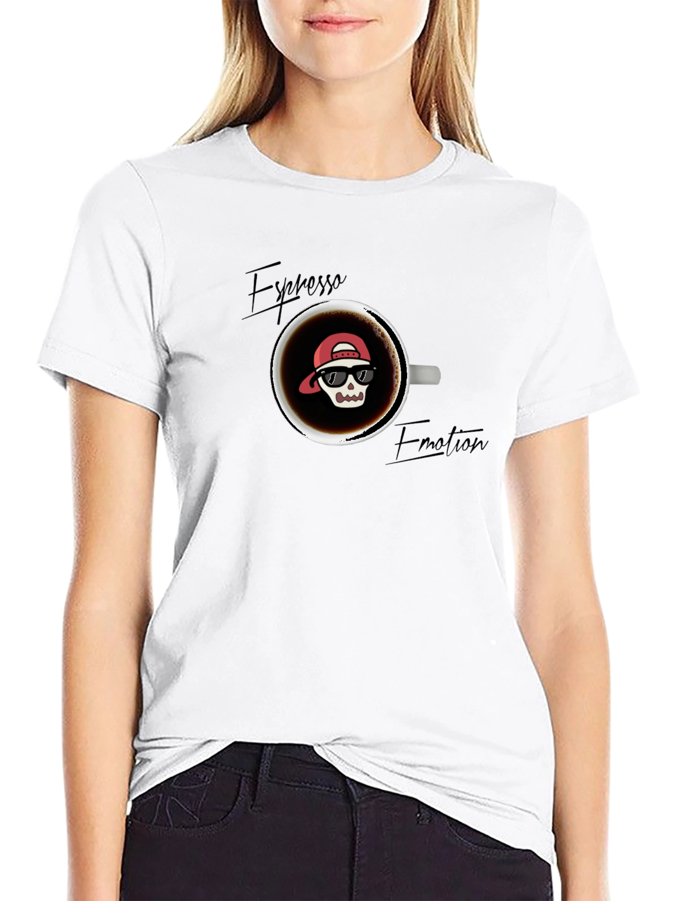 Black Espresso Emotion Graphic T-Shirt view 9
