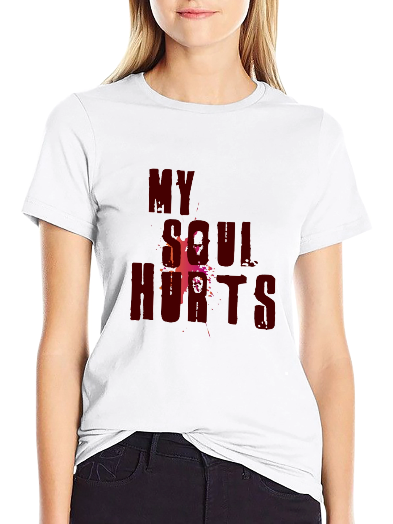 Black My Soul Hurts Graphic T-Shirt view 9
