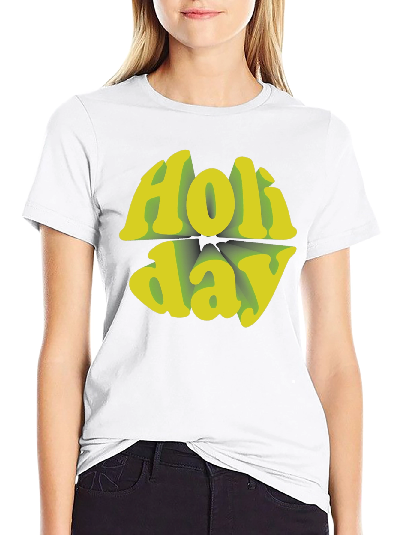 Black Holiday Graphic Tee - Retro Style Black T-Shirt view 9