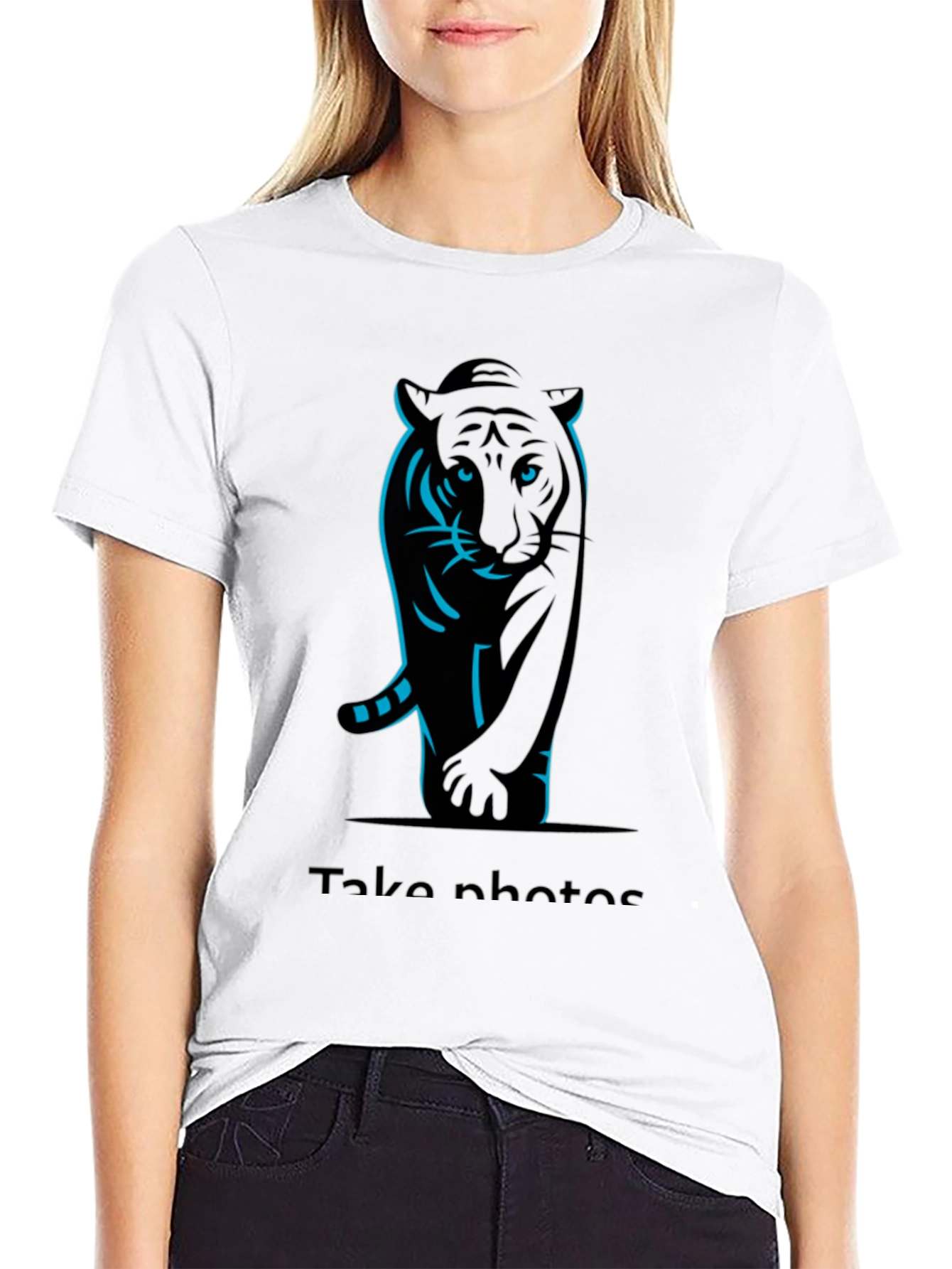 Black Black Tiger Graphic Tee view 9