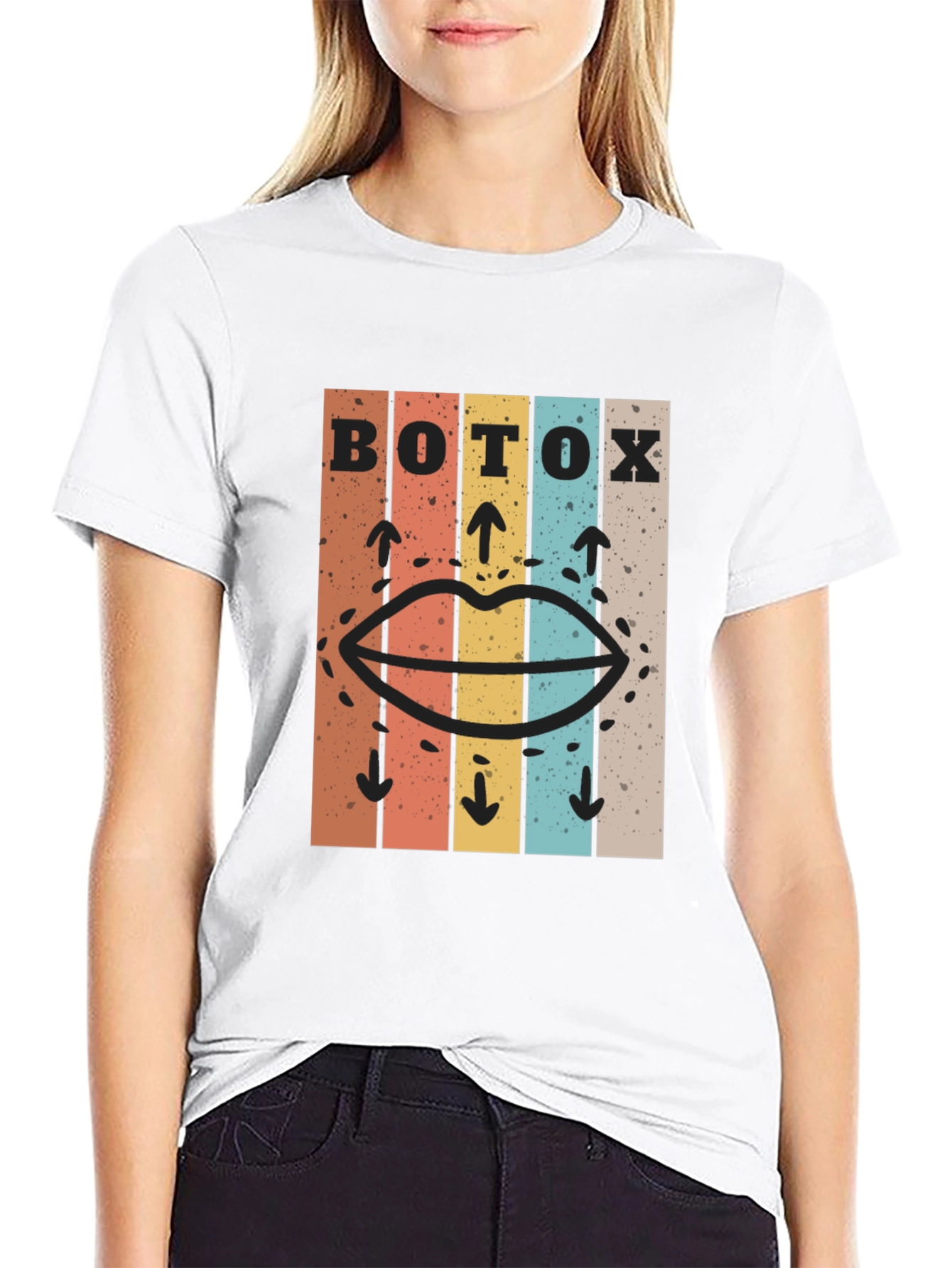 Black Retro Botox Graphic Tee - Unisex Cotton T-Shirt view 9