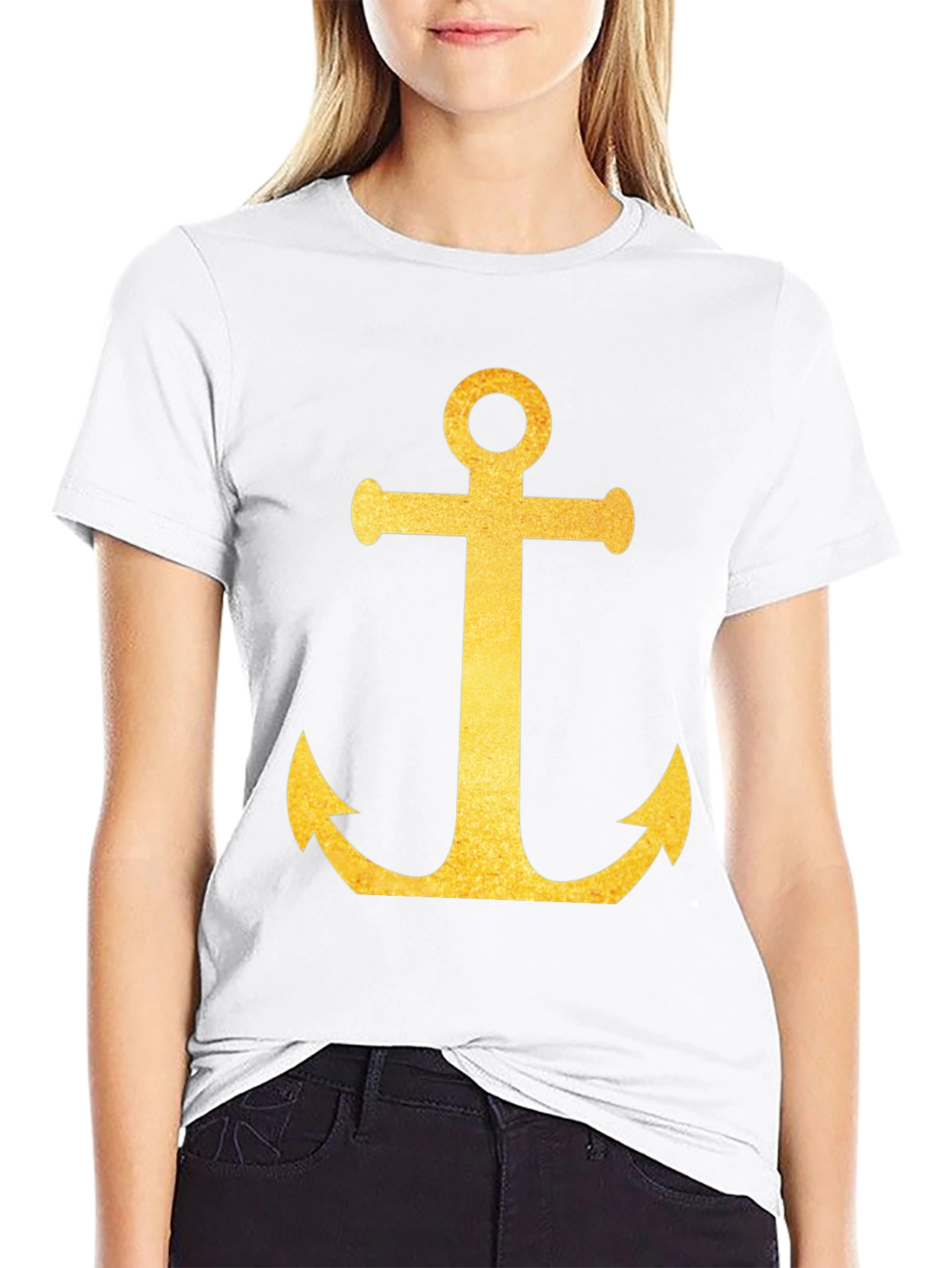 Black Golden Anchor Black T-Shirt view 9