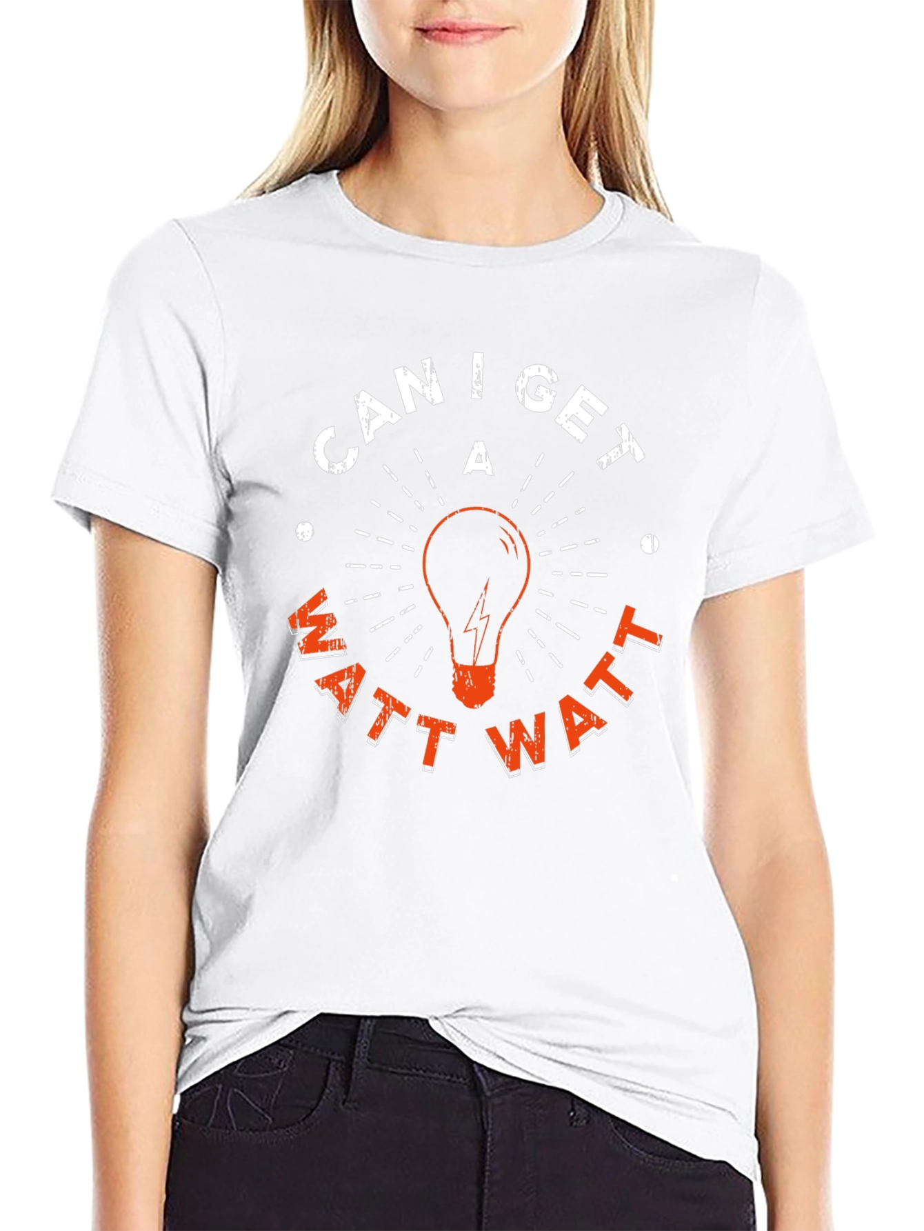 Black Can I Get A Watt Watt T-Shirt view 9