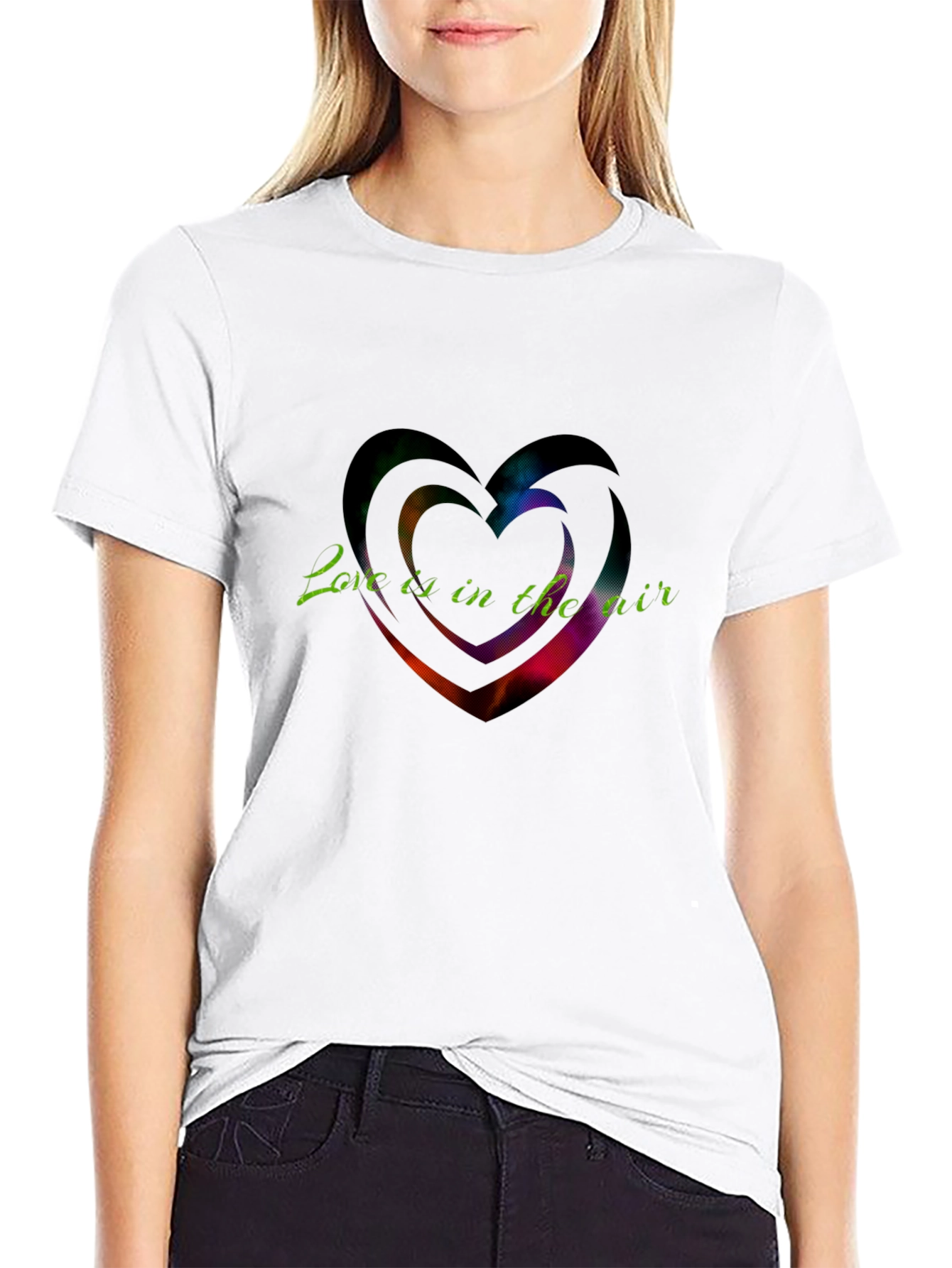 Black Love Is In The Air Graphic Tee view 9