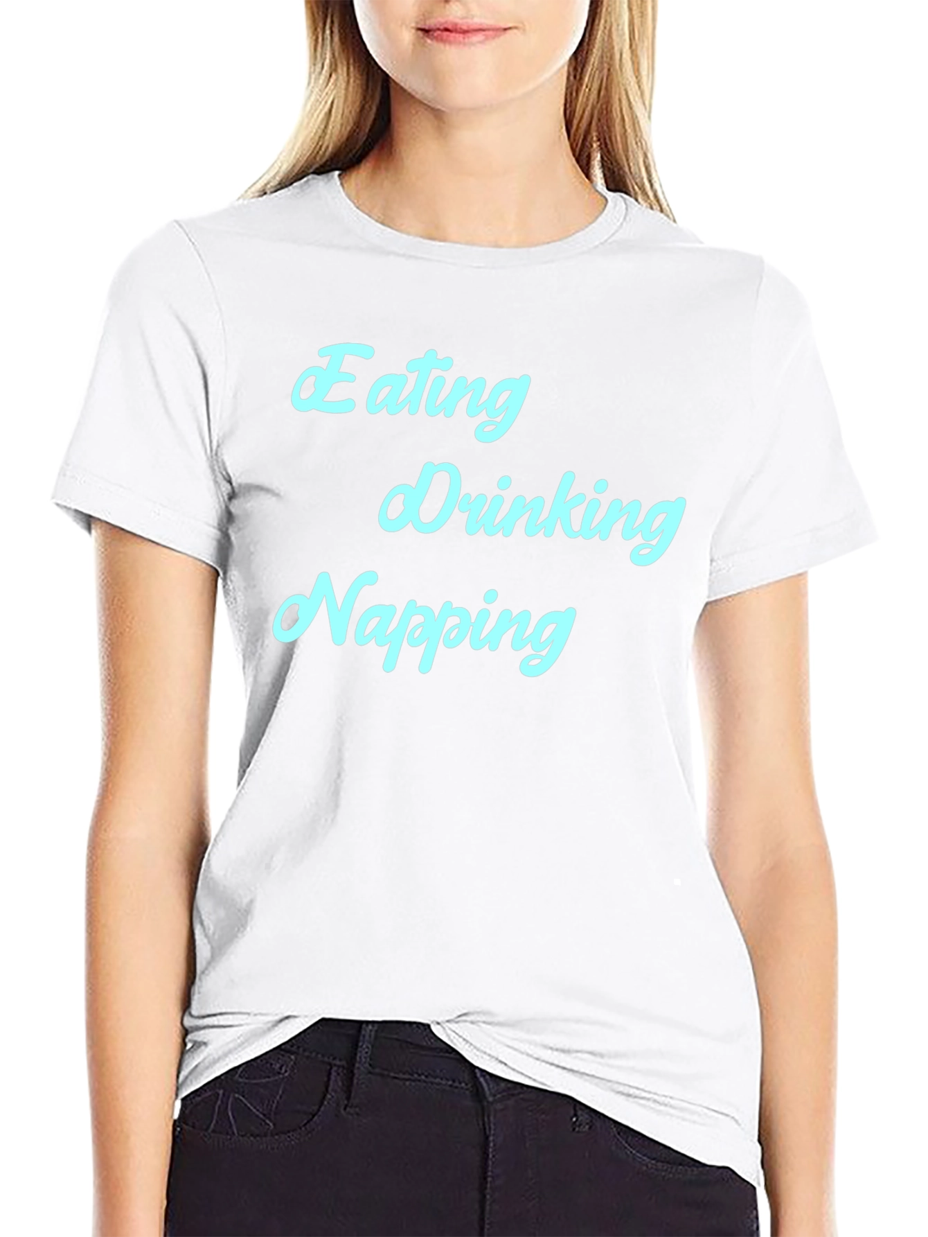 Black Eating Drinking Napping T-Shirt view 9
