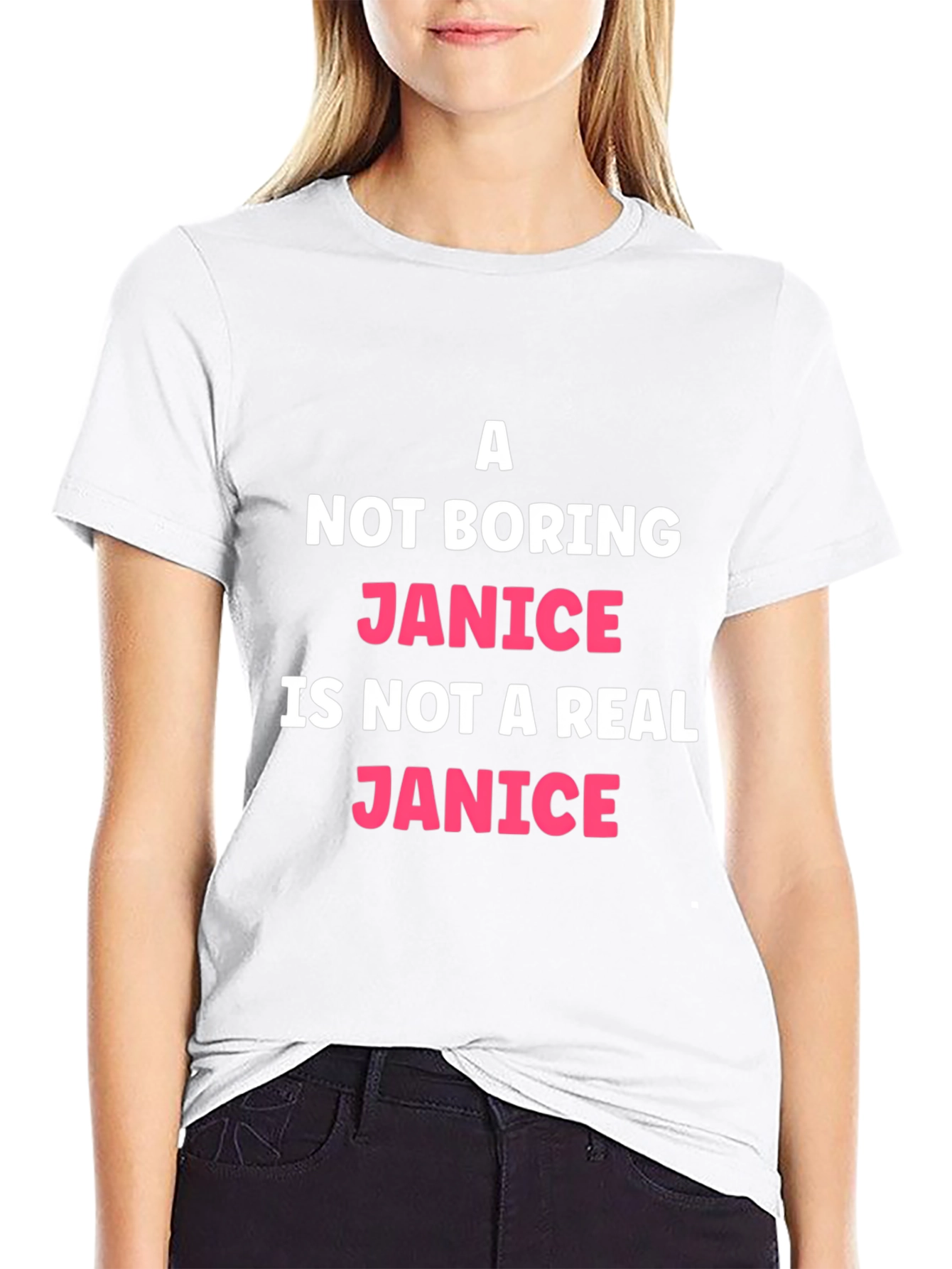 Black A Not Boring Janice T-Shirt Funny Name Tee view 9