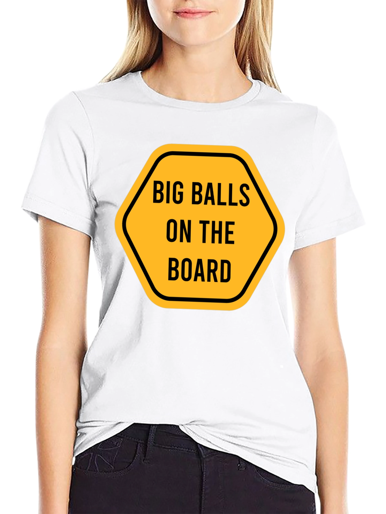 Black Big Balls on the Board Graphic Tee view 9