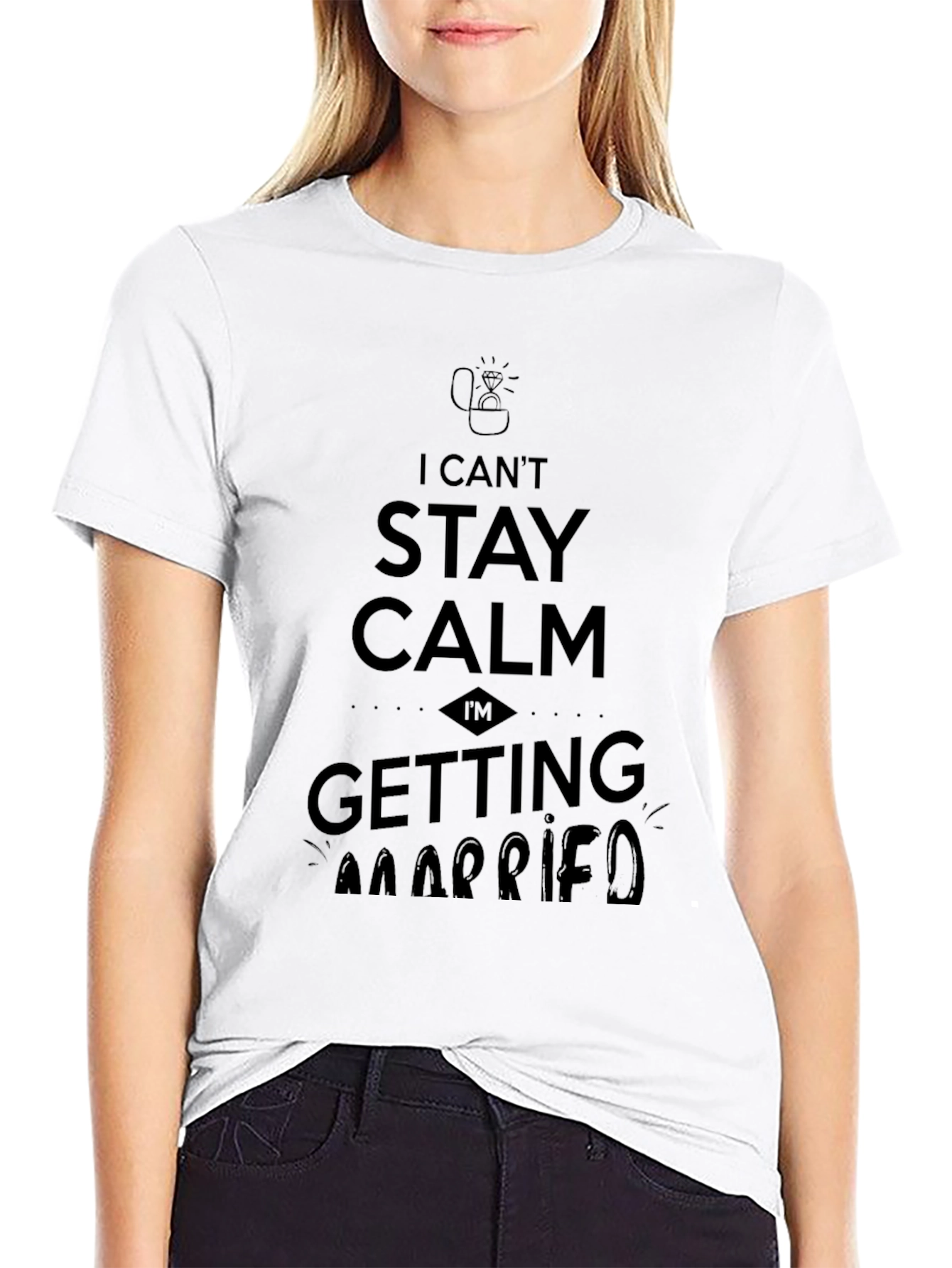 Black I Can't Stay Calm I'm Getting Married T-Shirt view 9