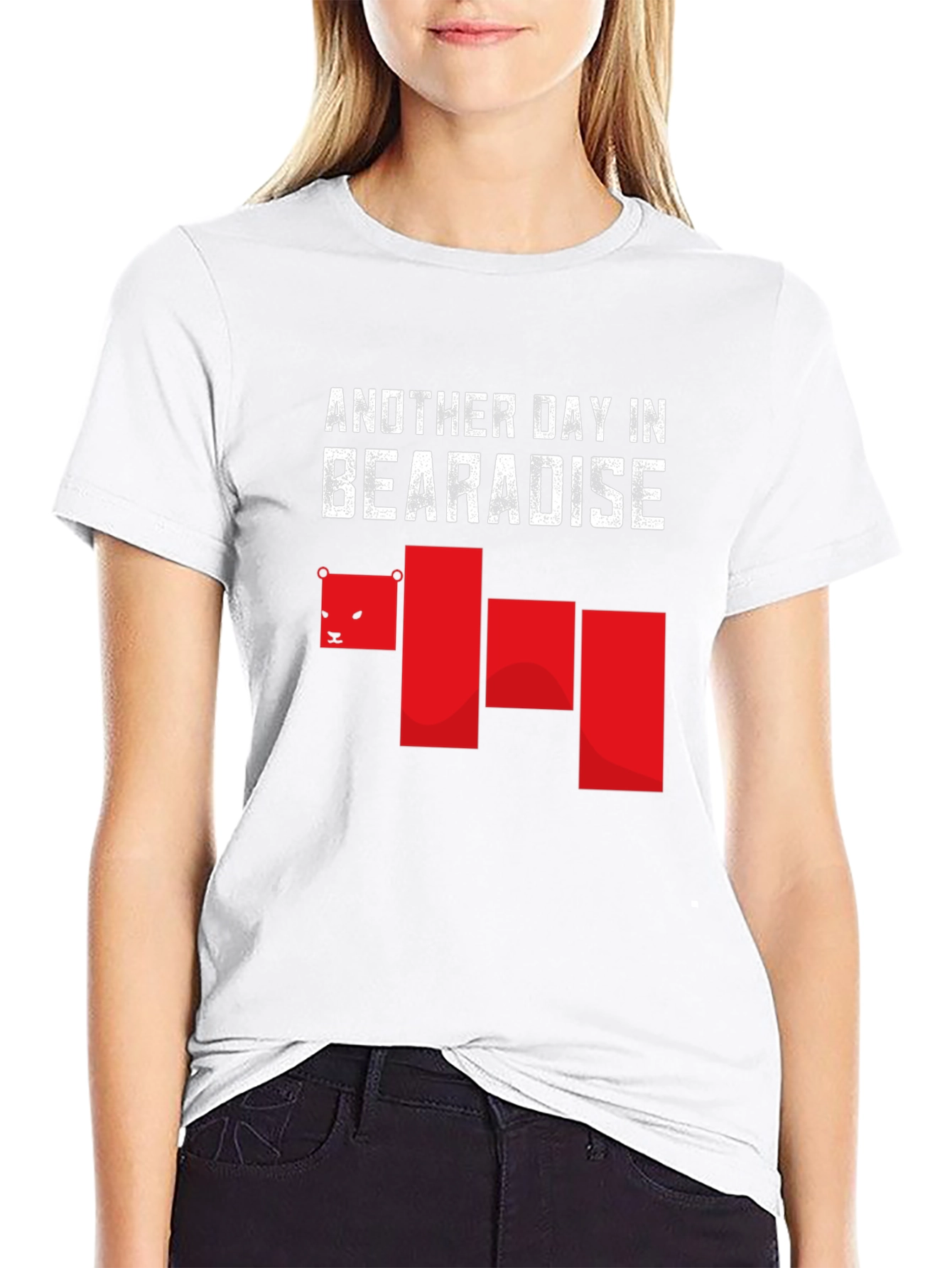 Black Bearadise T-Shirt: Relaxed Fit, Cool Graphic Tee view 9