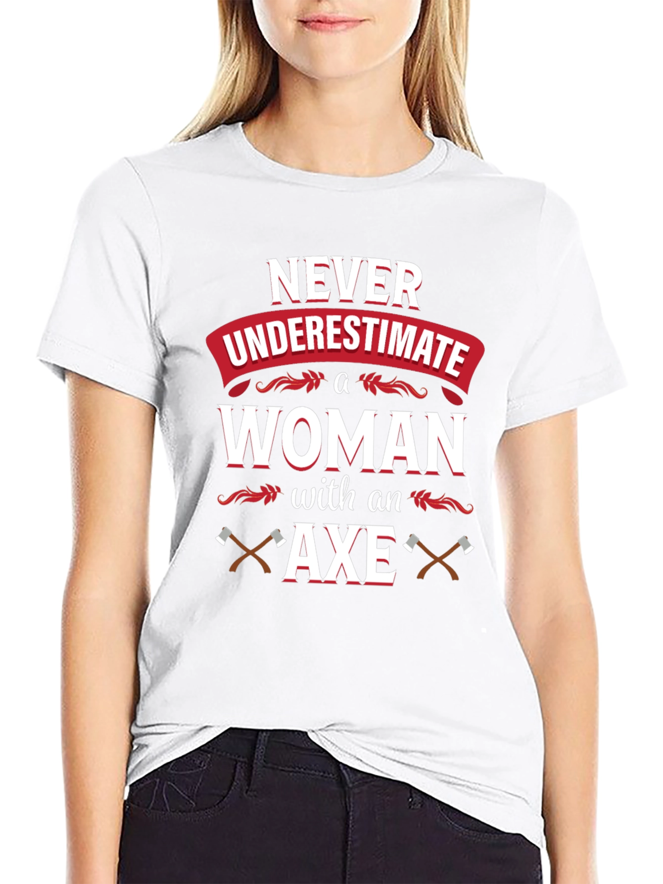 Black Never Underestimate A Woman With An Axe T-Shirt view 9