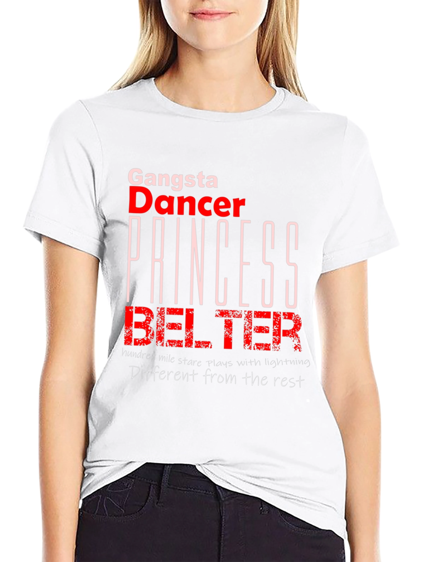 Black Gangsta Dancer Princess Belter T-Shirt view 9
