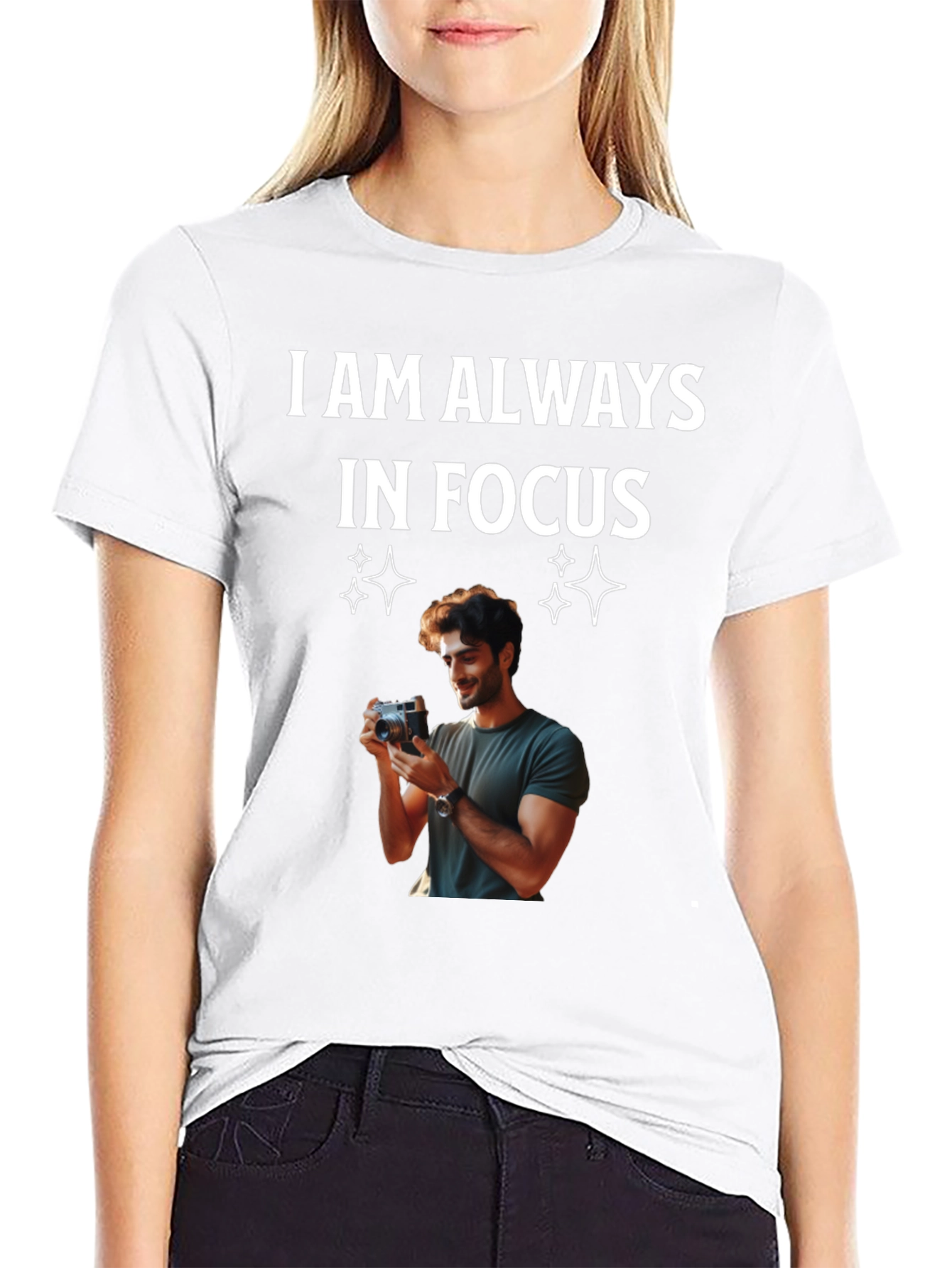 Black Always in Focus T-Shirt - Photographer Tee view 9