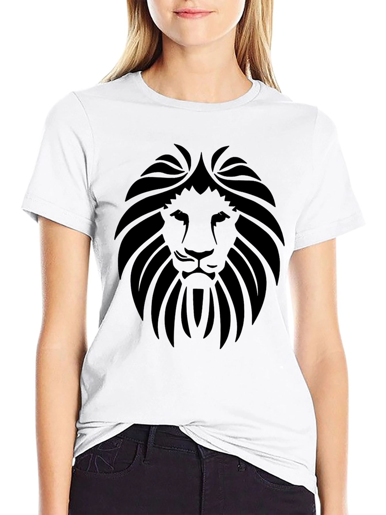 Black Black Lion Graphic Tee - Modern Men's Style view 9
