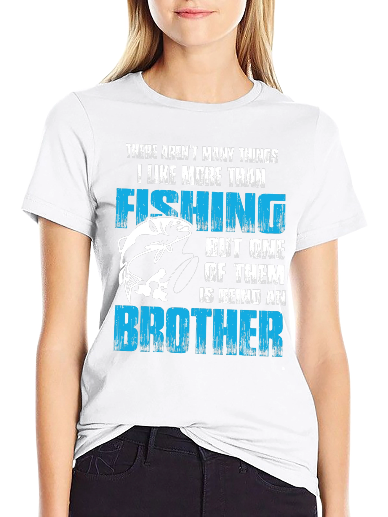 Black Fishing Brother T-Shirt - Men's Graphic Tee view 9