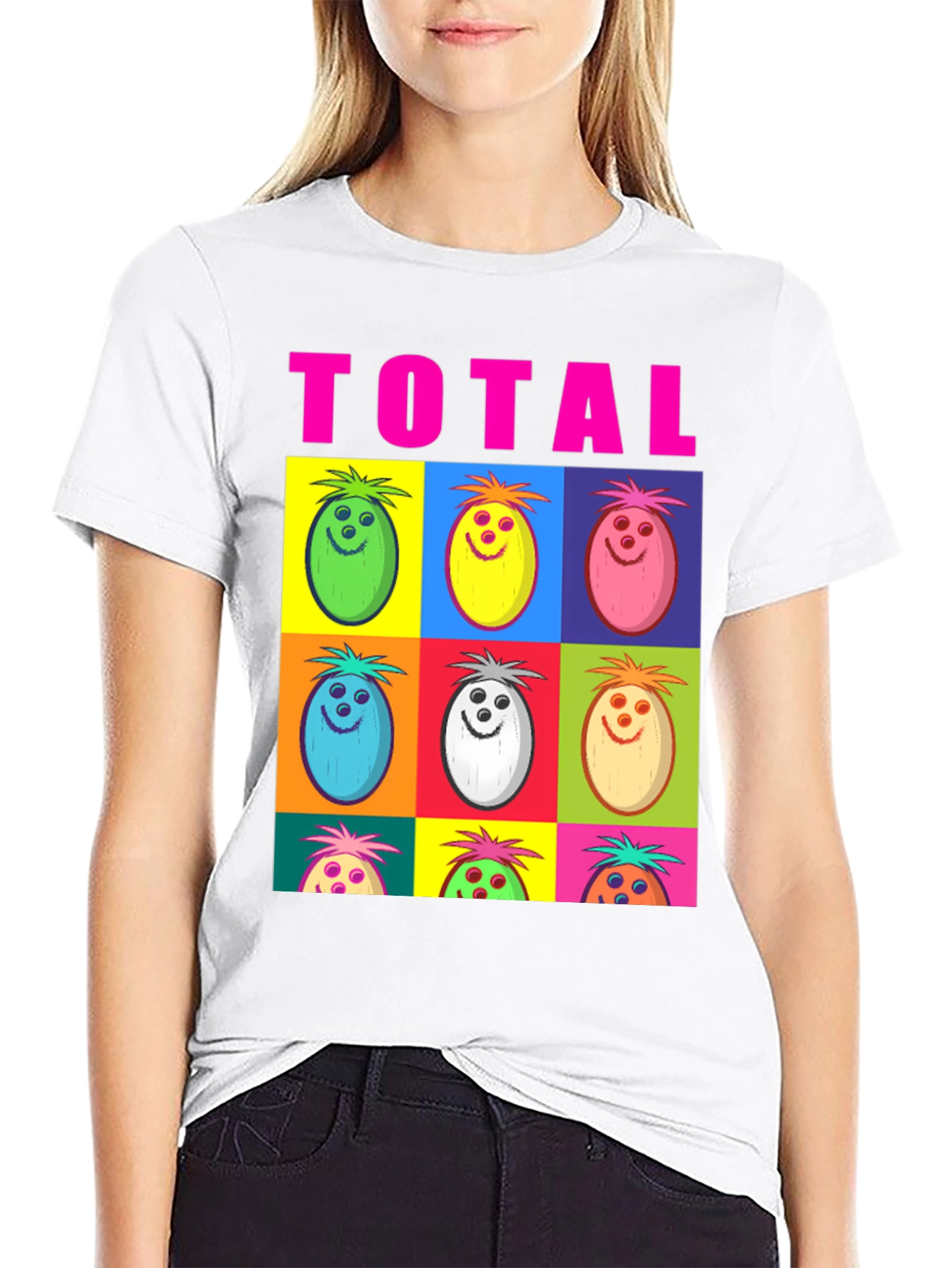 Black Fun Fruit Face Graphic Tee view 9