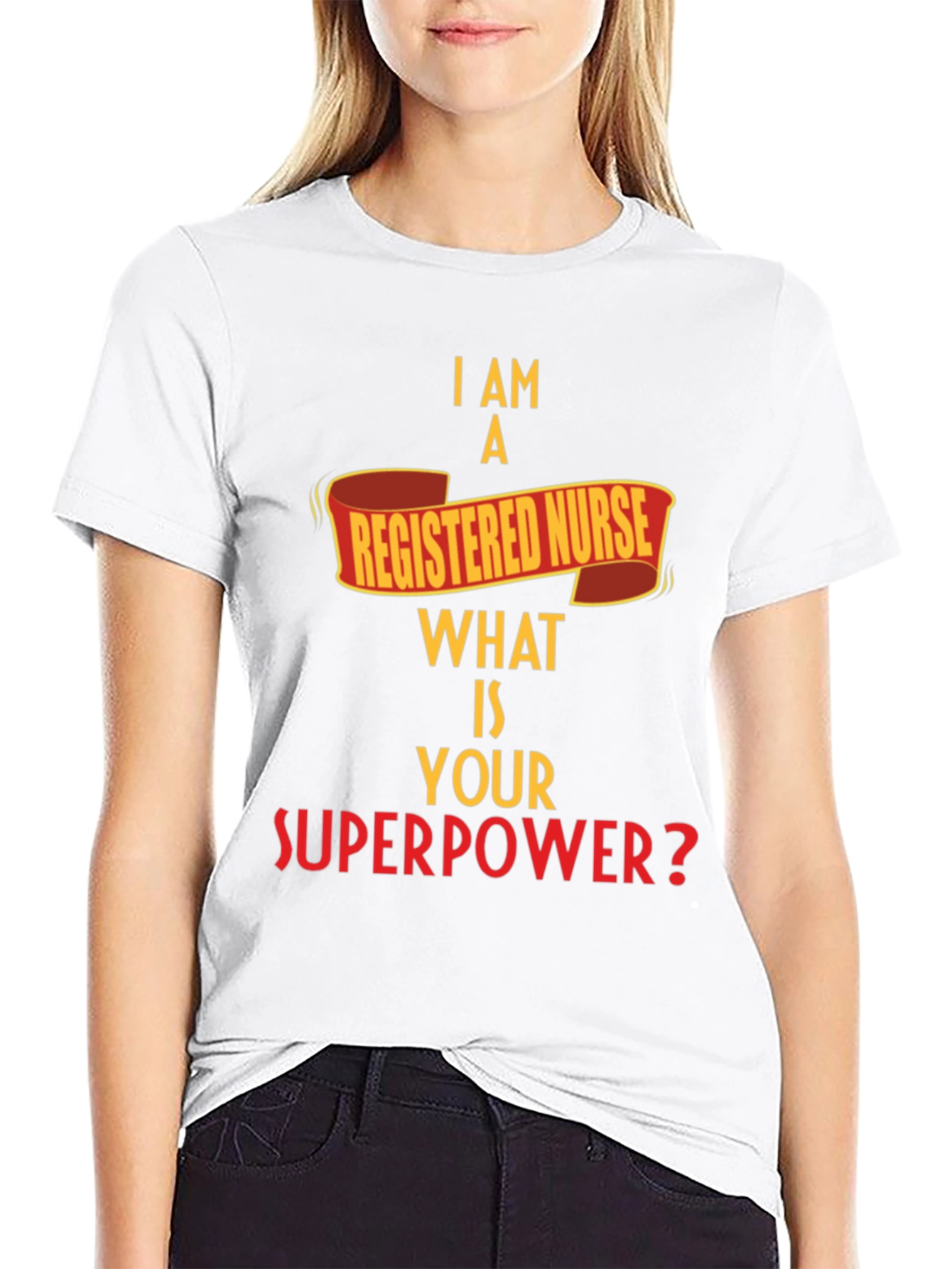 Black Registered Nurse Superpower T-Shirt view 9